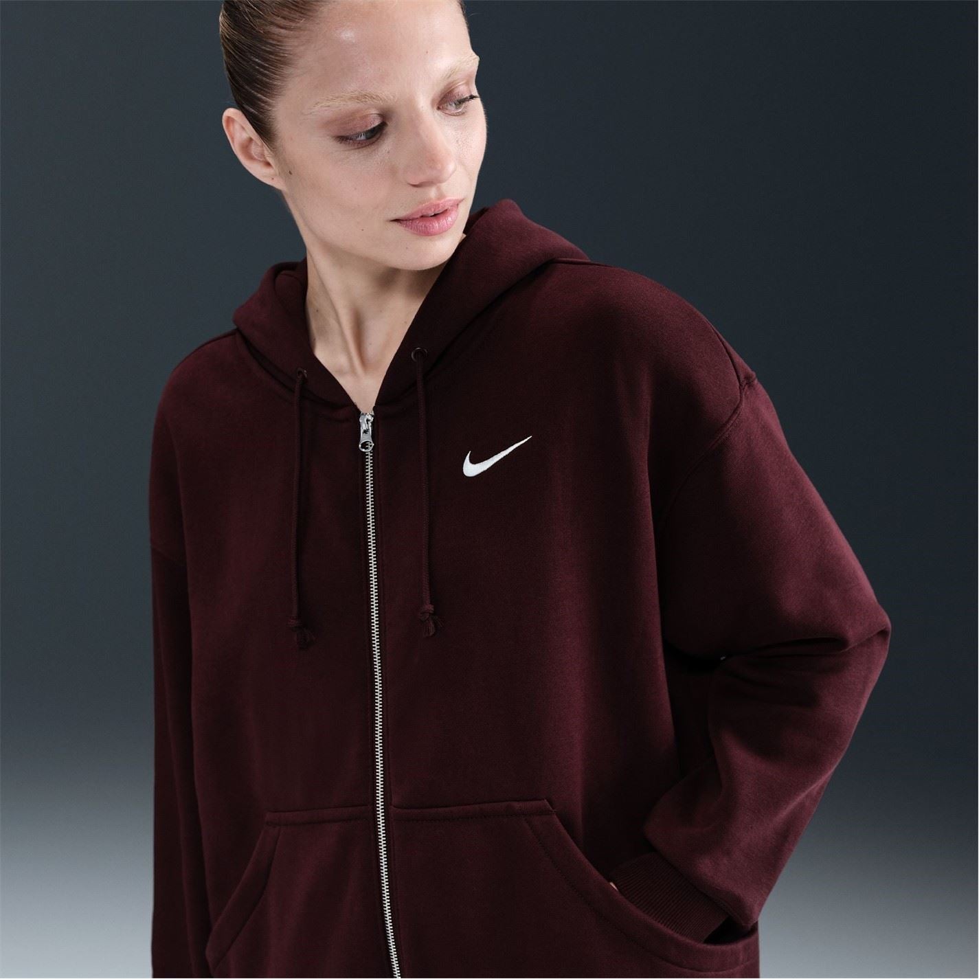 Nike Womens Sportswear Phoenix Fleece Oversized Full Zip Hoodie