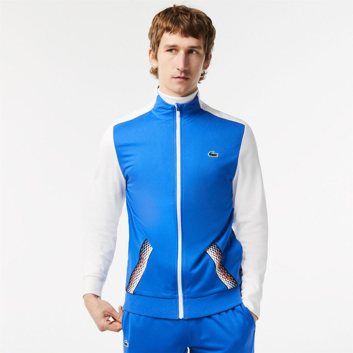 Lacoste Regular Fit Zip Neck Long Sleeve Sweatshirt