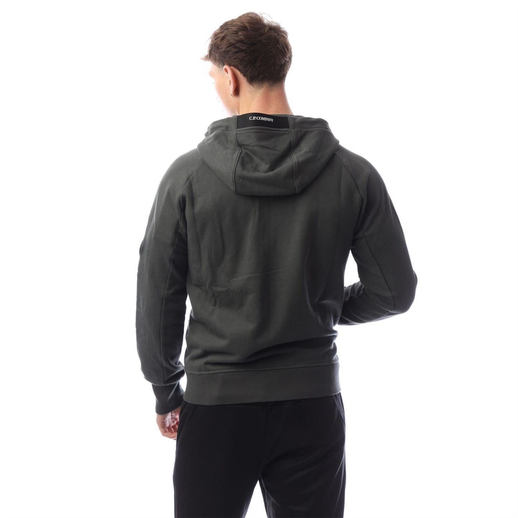 CP Company Raised Fleece Lens Full Zip Hoodie