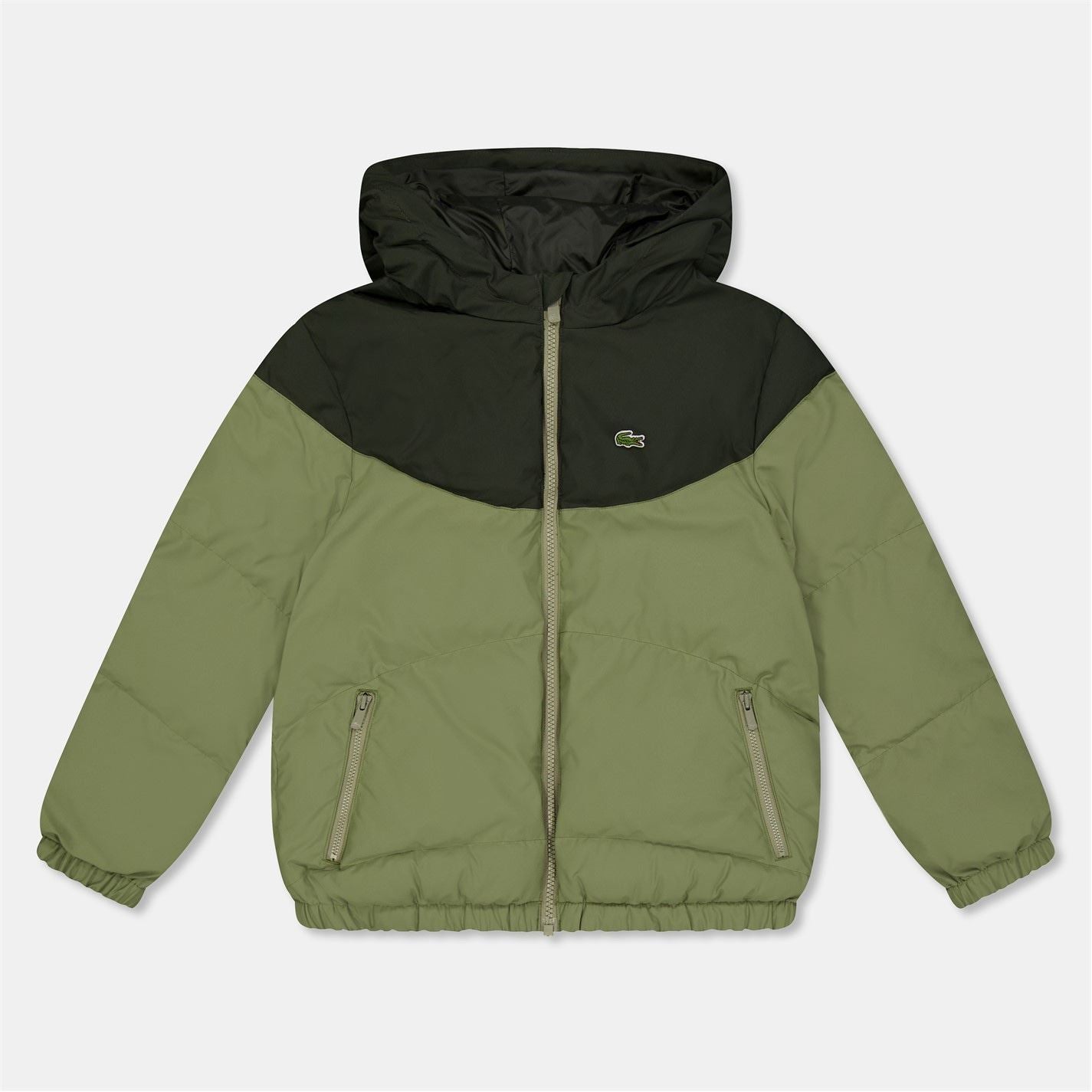 Lacoste Puffer Jacket with Zipped Pocket and Logo