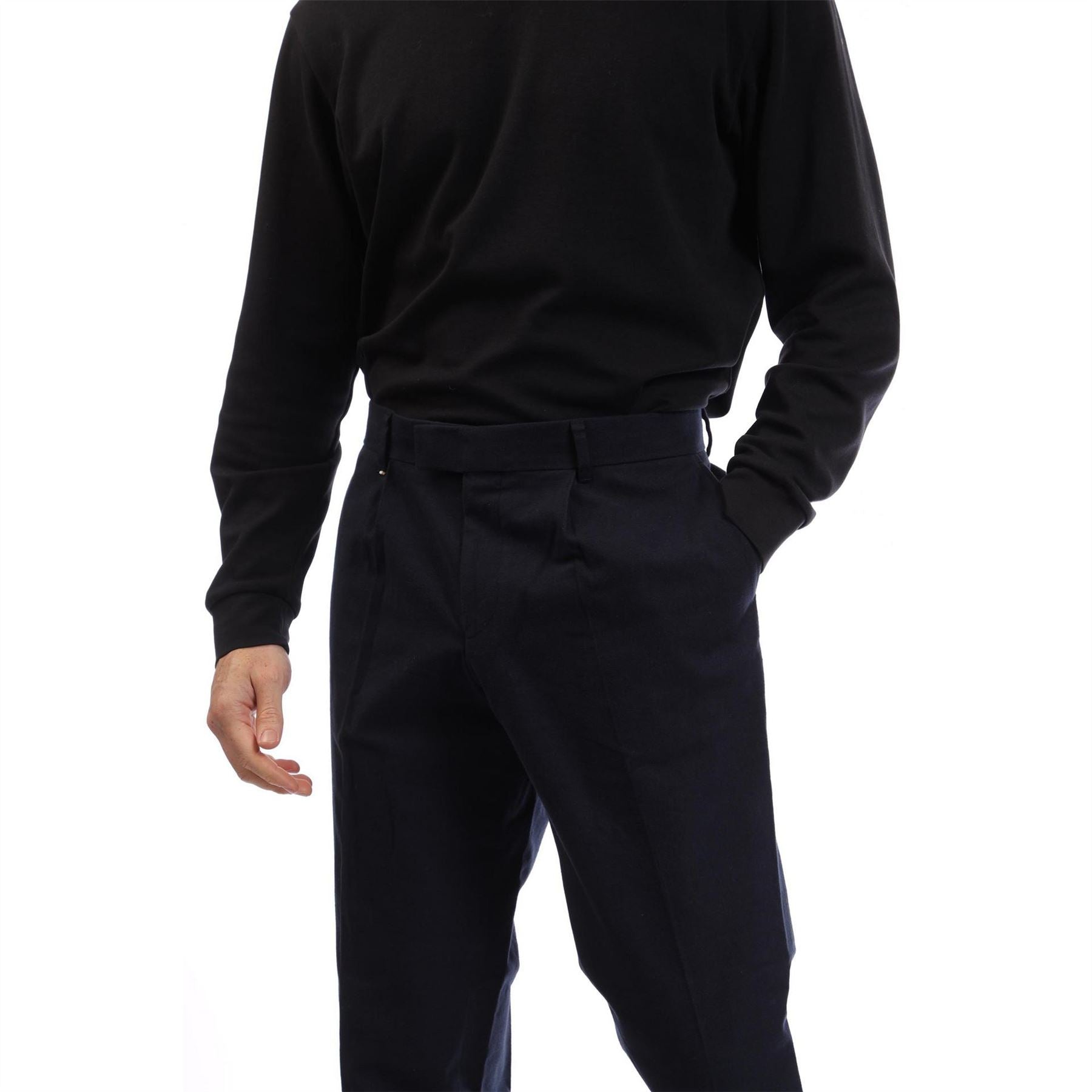 Boss Solid Patterned Straight Fit Chinos
