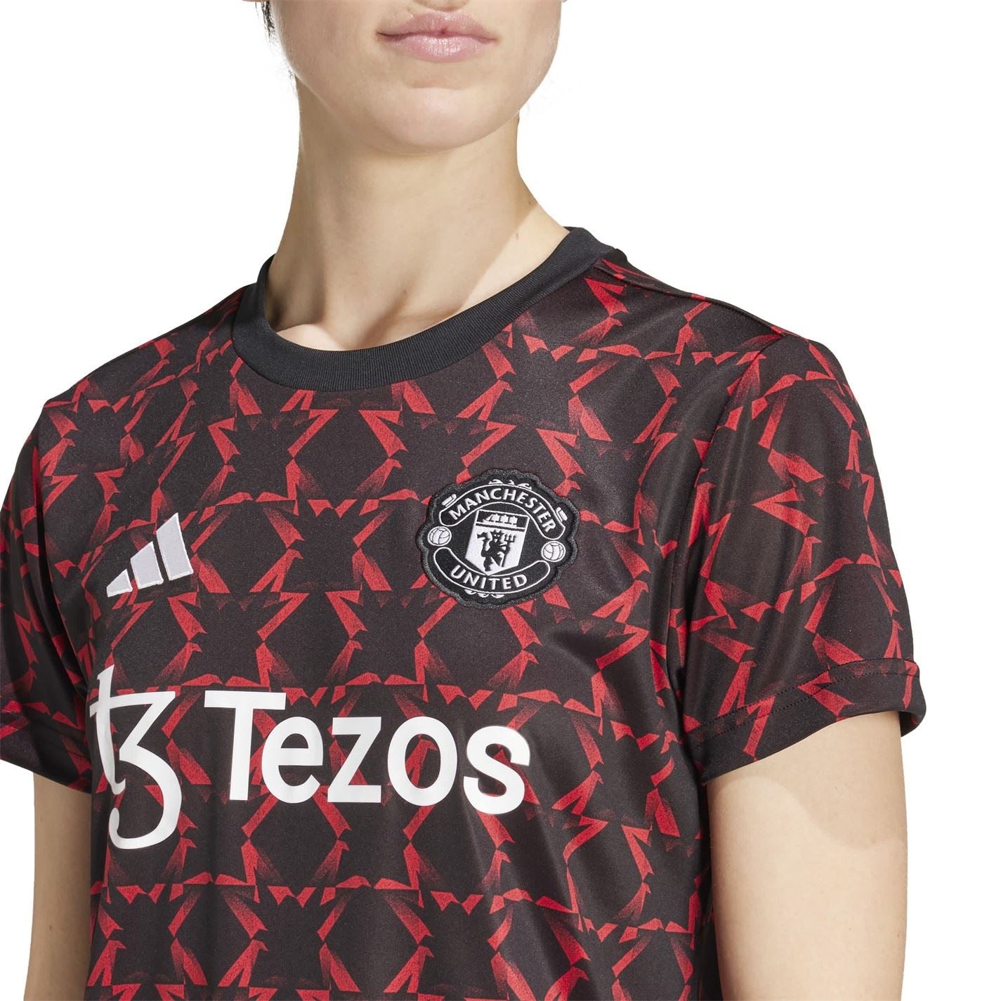 adidas Womens Manchester United Pre Match Shirt 2024 2025