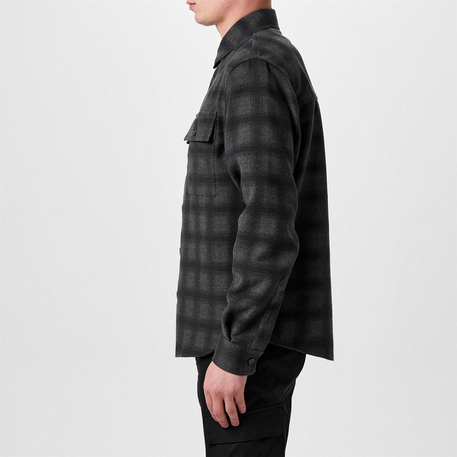 Boss C Owen Flannel Check Long Sleeve Overshirt