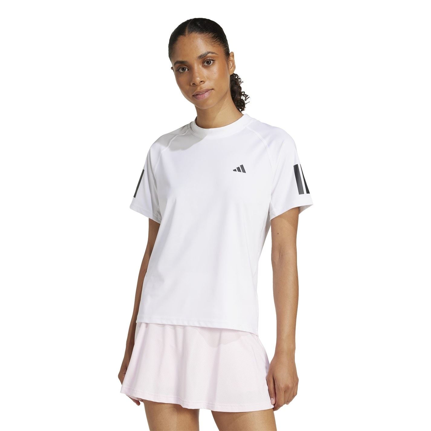 adidas Womens Club 3 Stripes Tennis Climacool T-Shirt