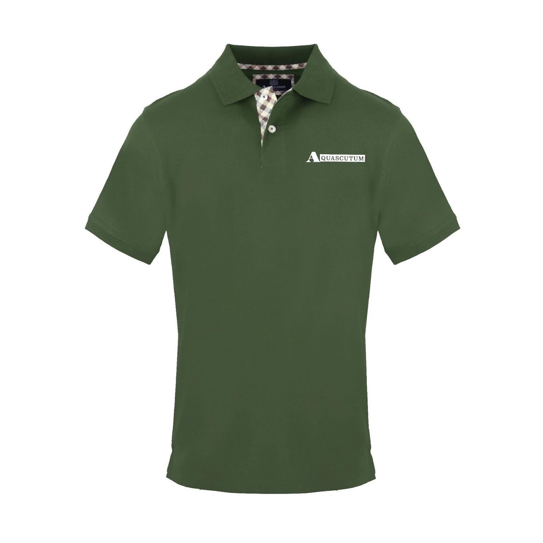 Aquascutum Lacoste Lettering Collared Short Sleeve Polo Shirt