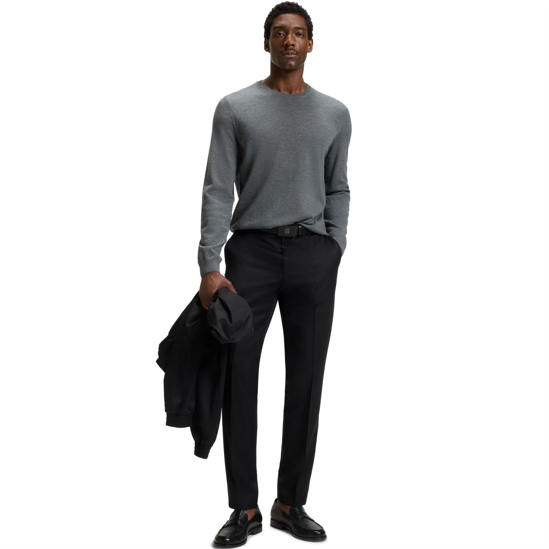 Boss Leno Knit Jumper, Soft Virgin Wool