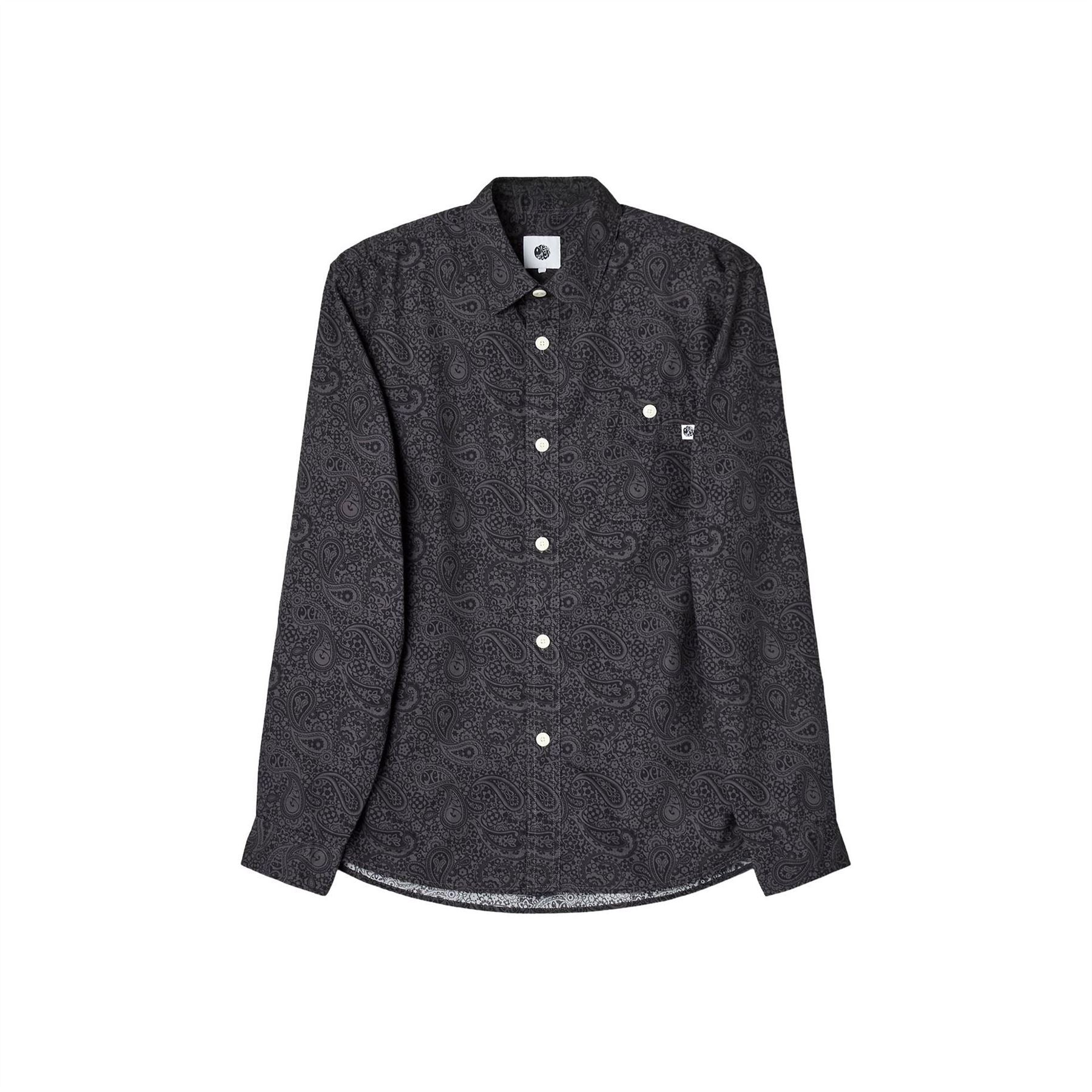 Pretty Green Tonal Paisley Long Sleeve Patterned Shirt
