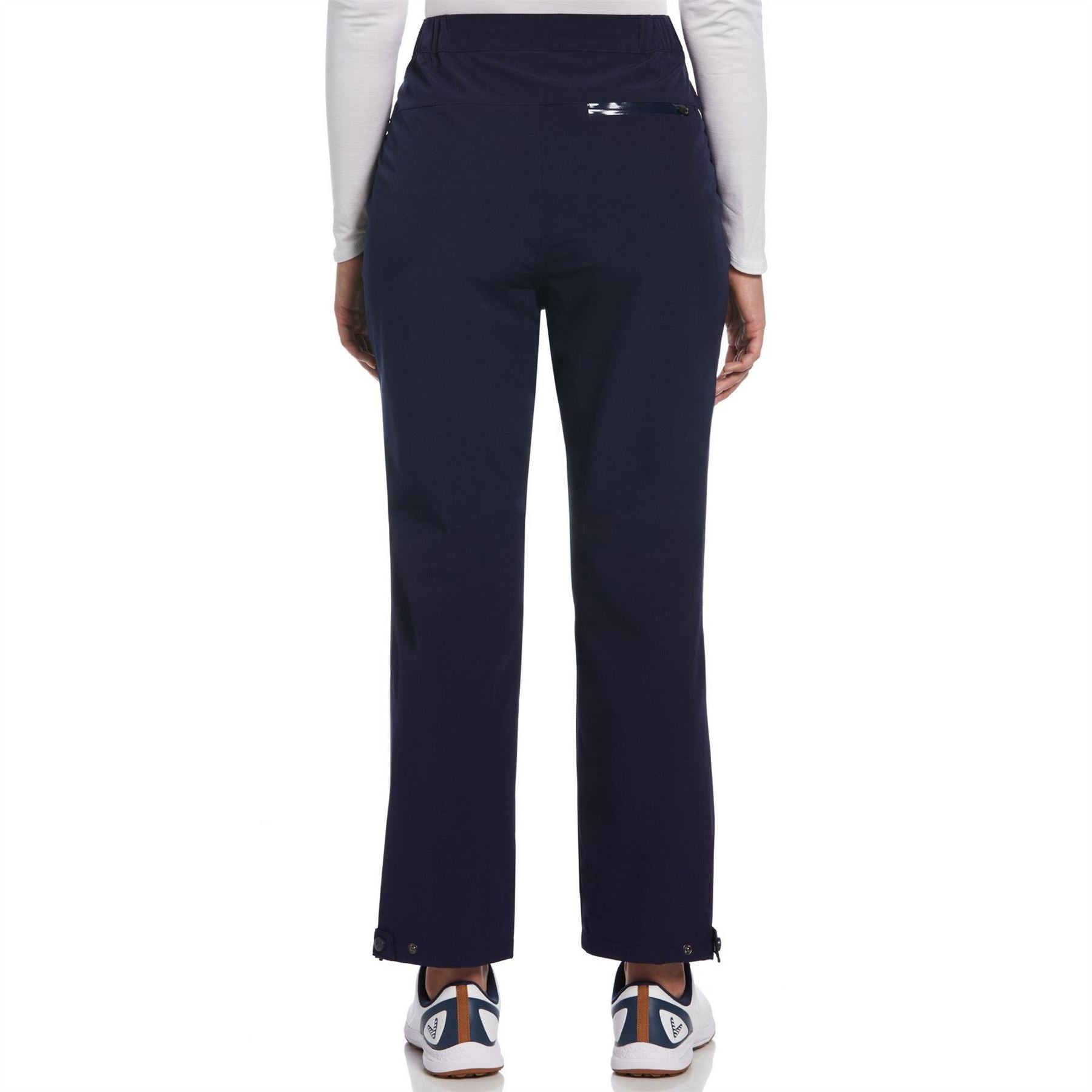 Callaway Solid Patterned Zipped Pocket Straight Pants