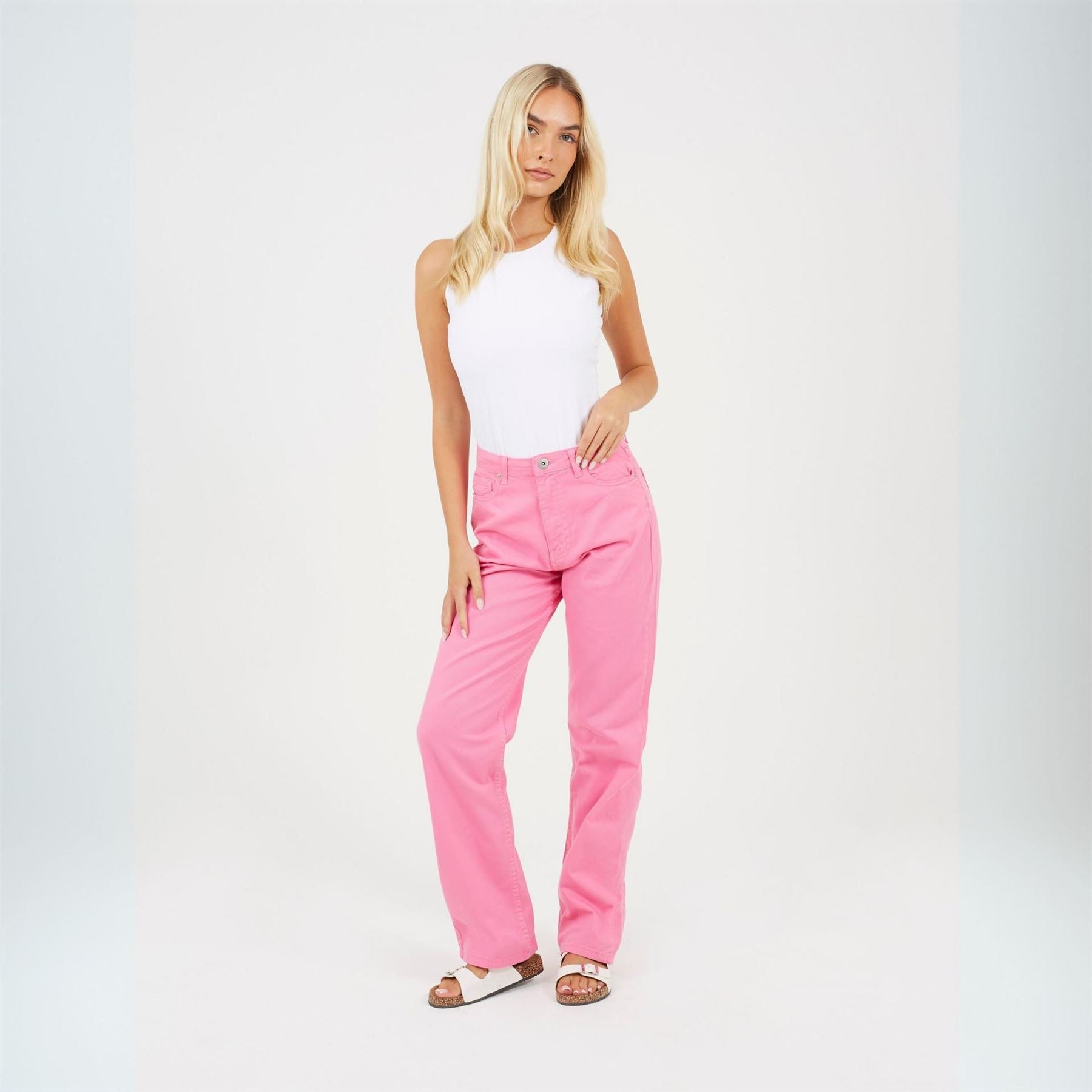 Brave Soul Para High Rise Straight Leg Jeans