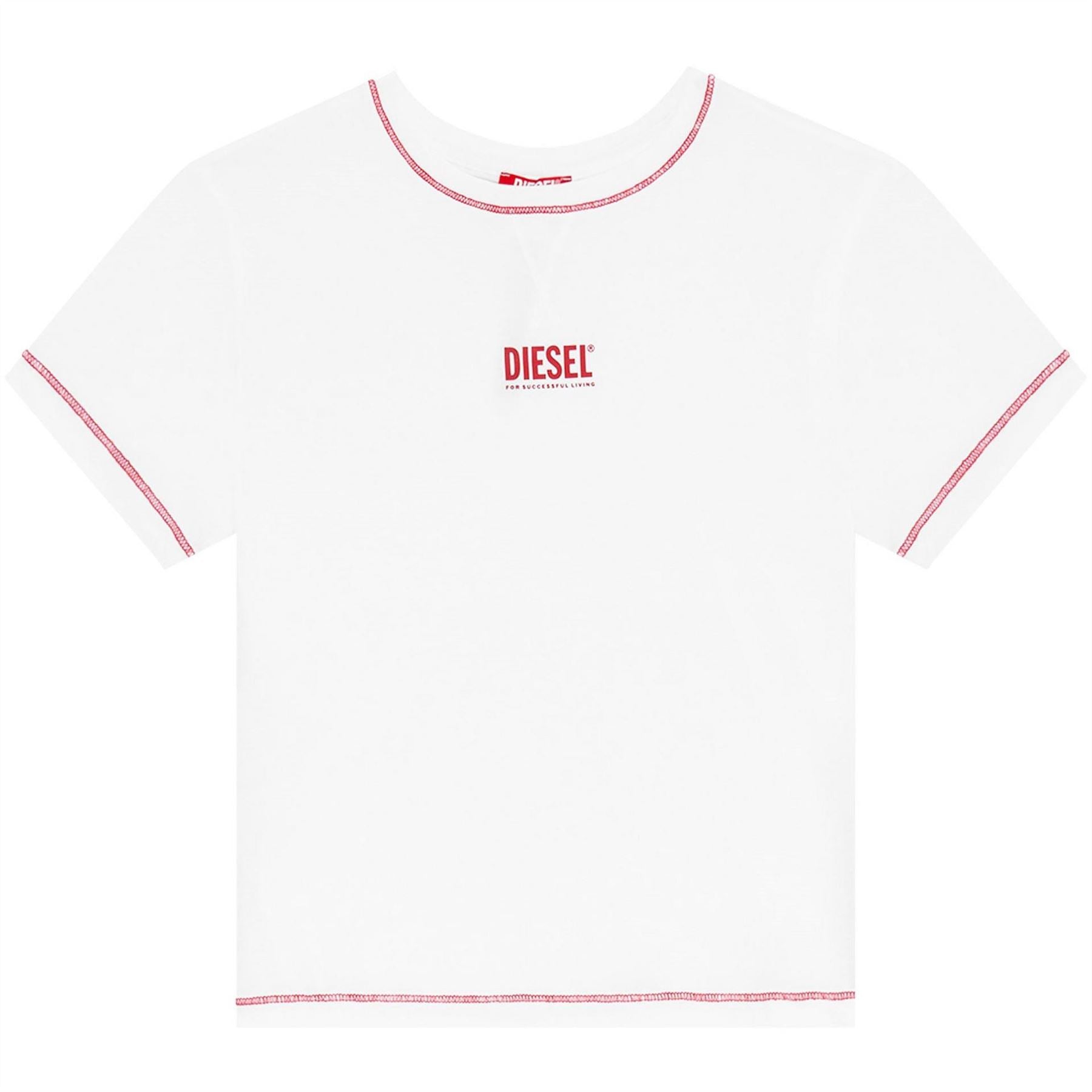 Diesel Maddie Cropped Lettering Slim Fit T-Shirt