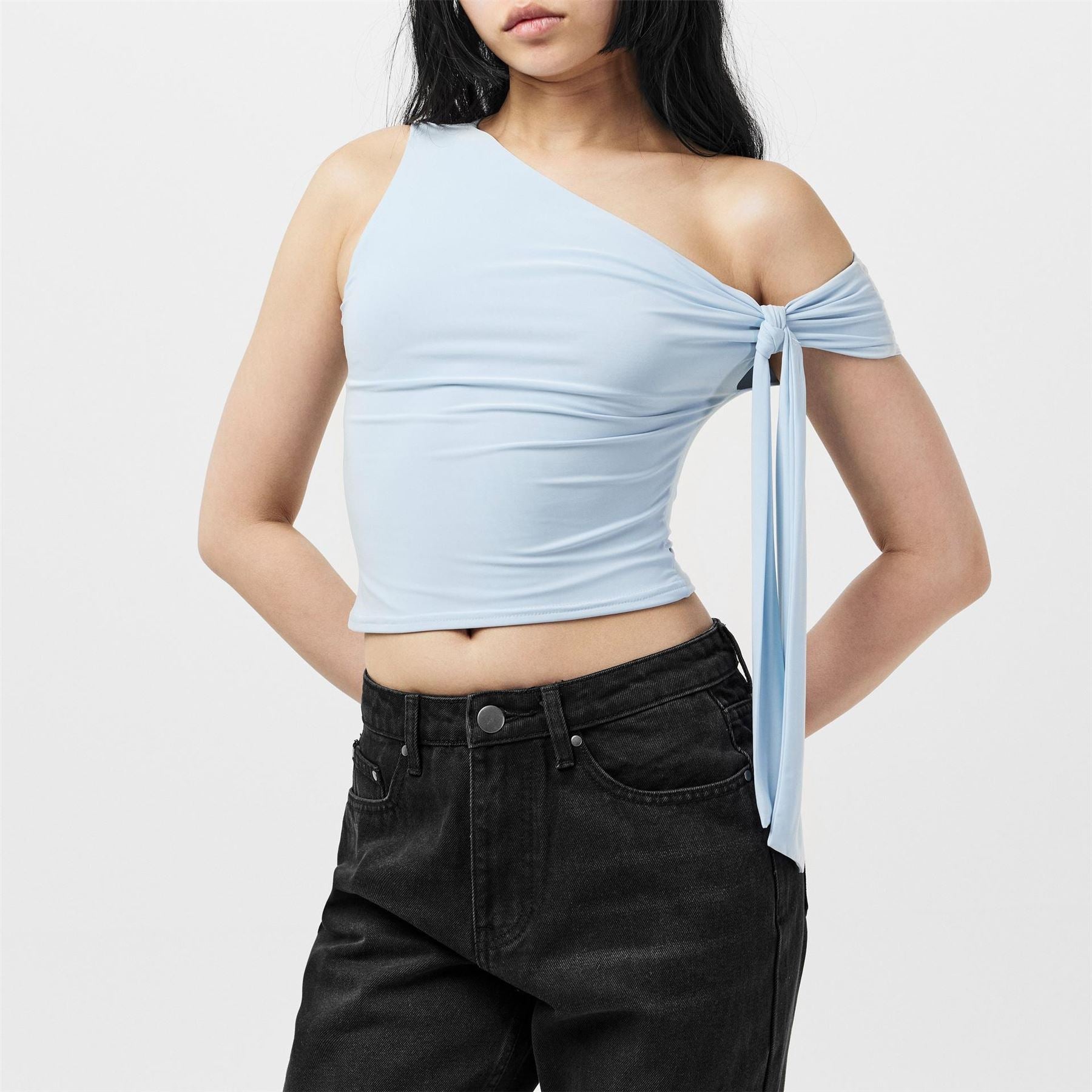Missy Empire Womens Tie Shoulder Top