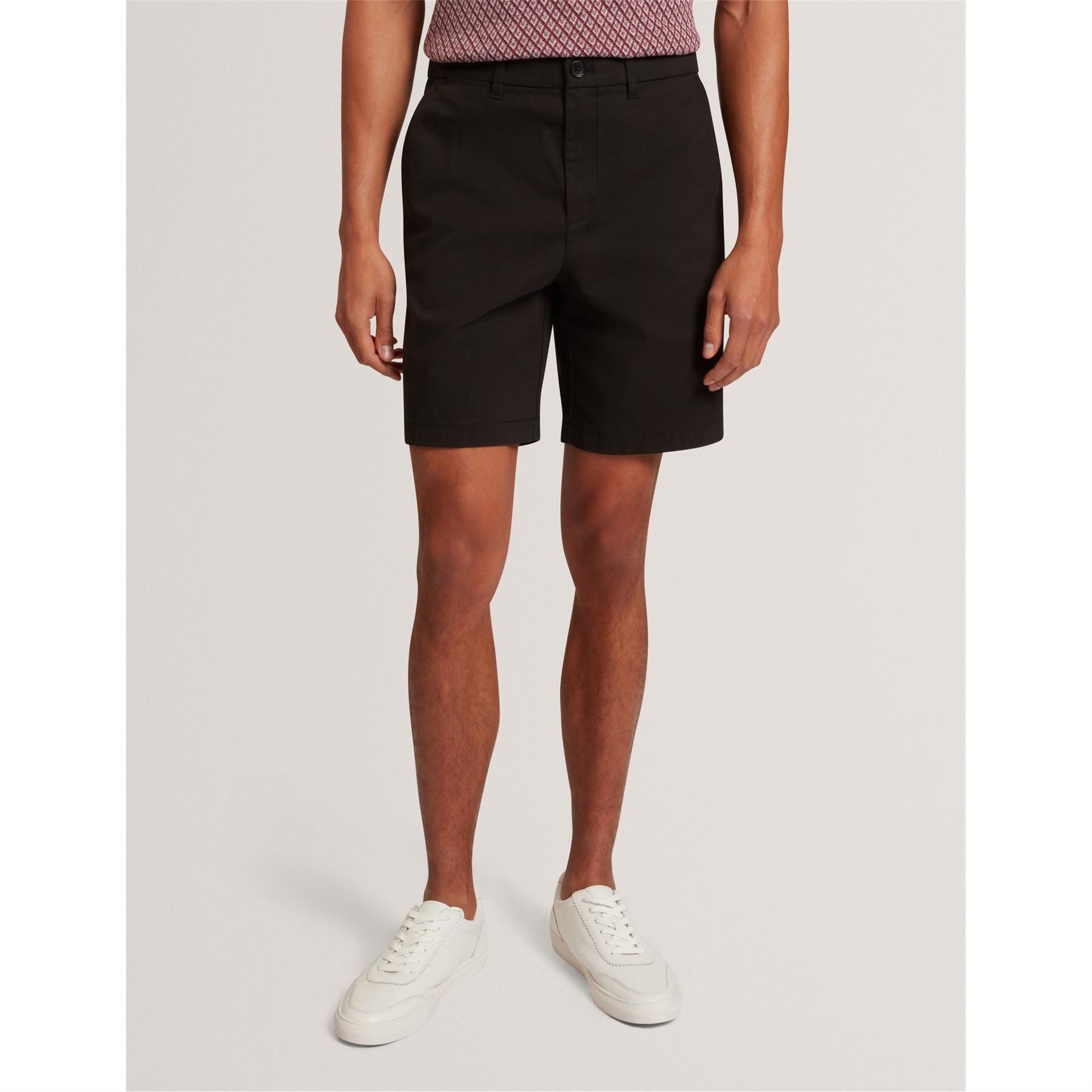 Ted Baker Solid Patterned Chino Shorts