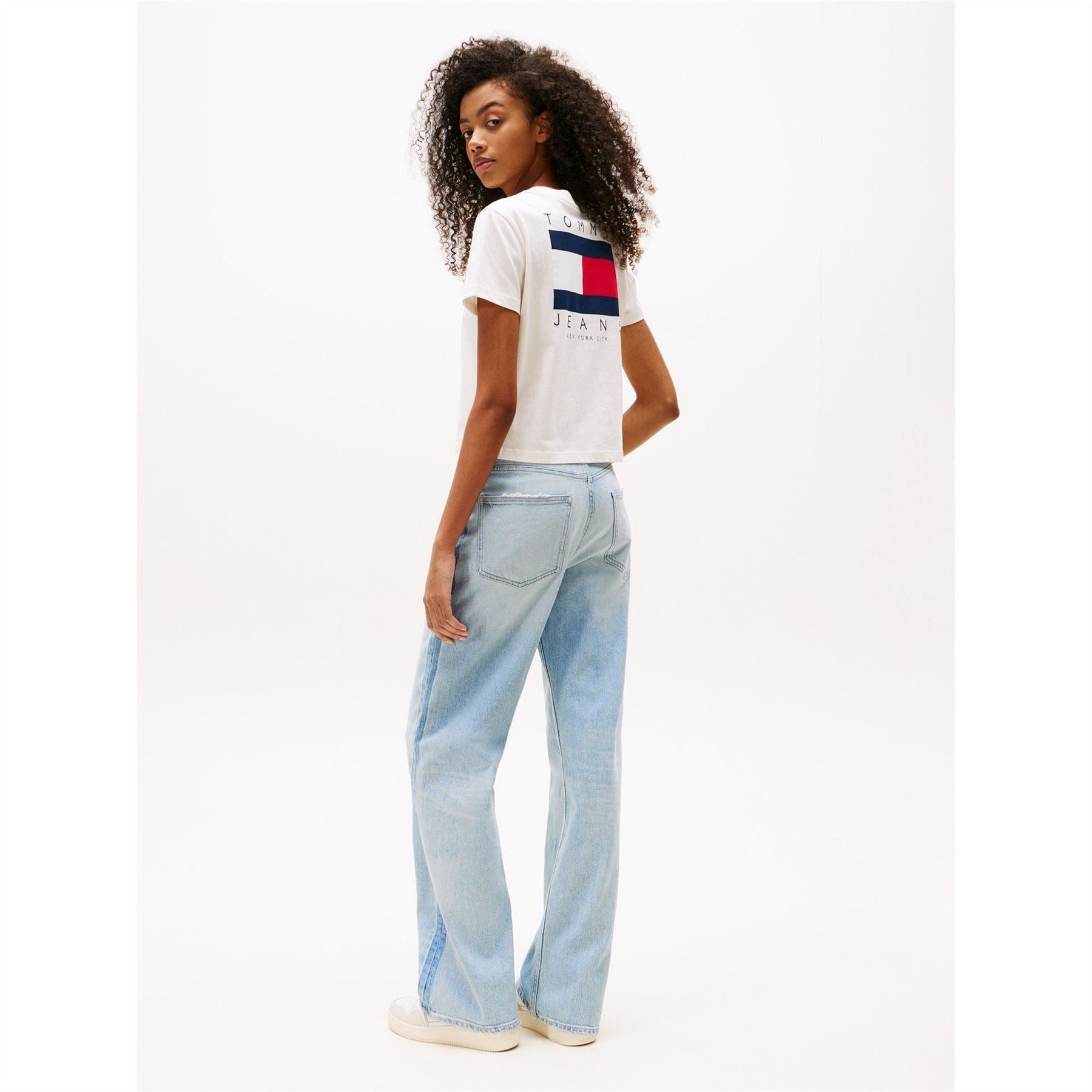 Tommy Jeans Flag Graphic Regular Fit Crew Neck T-Shirt