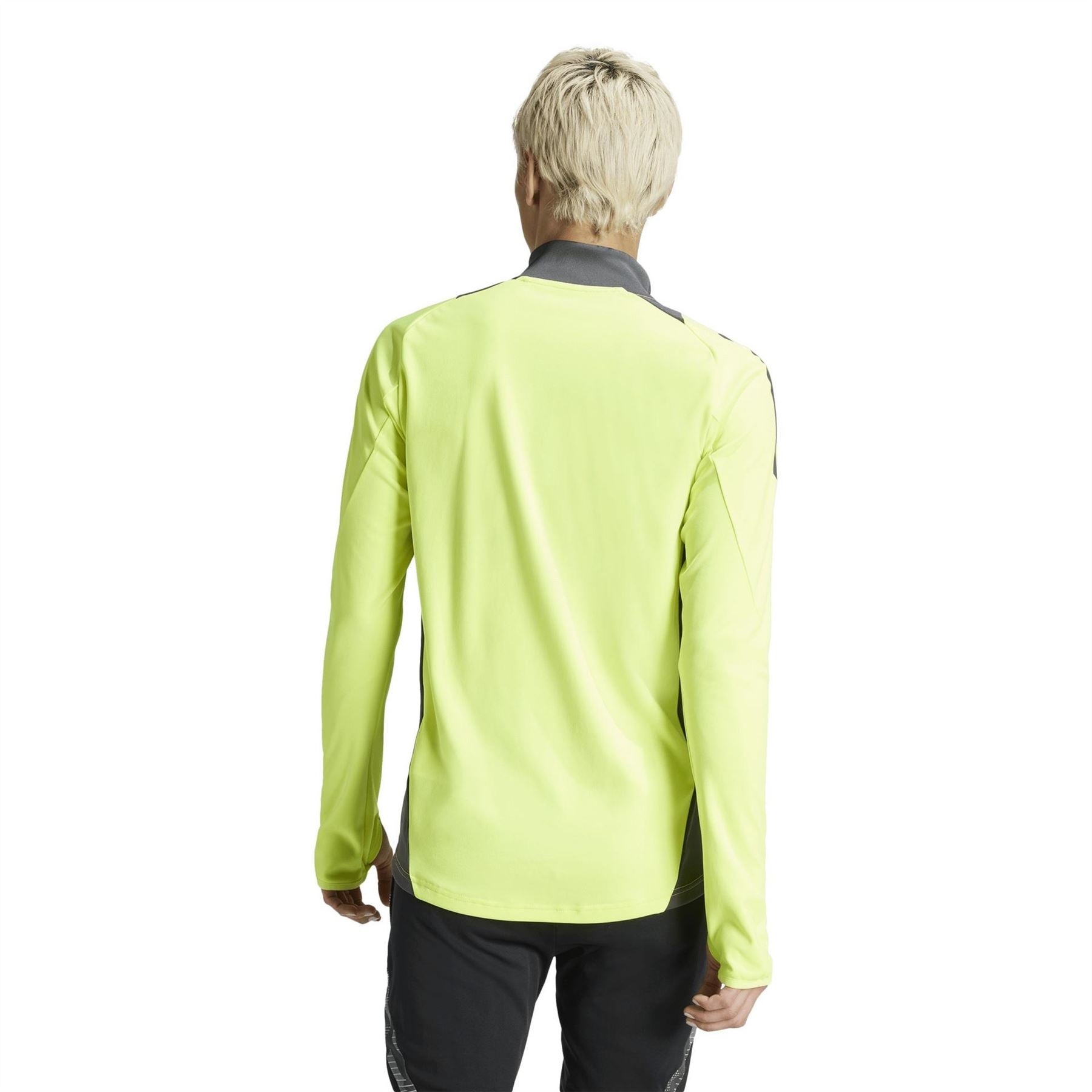 adidas Three Bar Logo Funnel Neck Raglan Sleeve Athletic Top