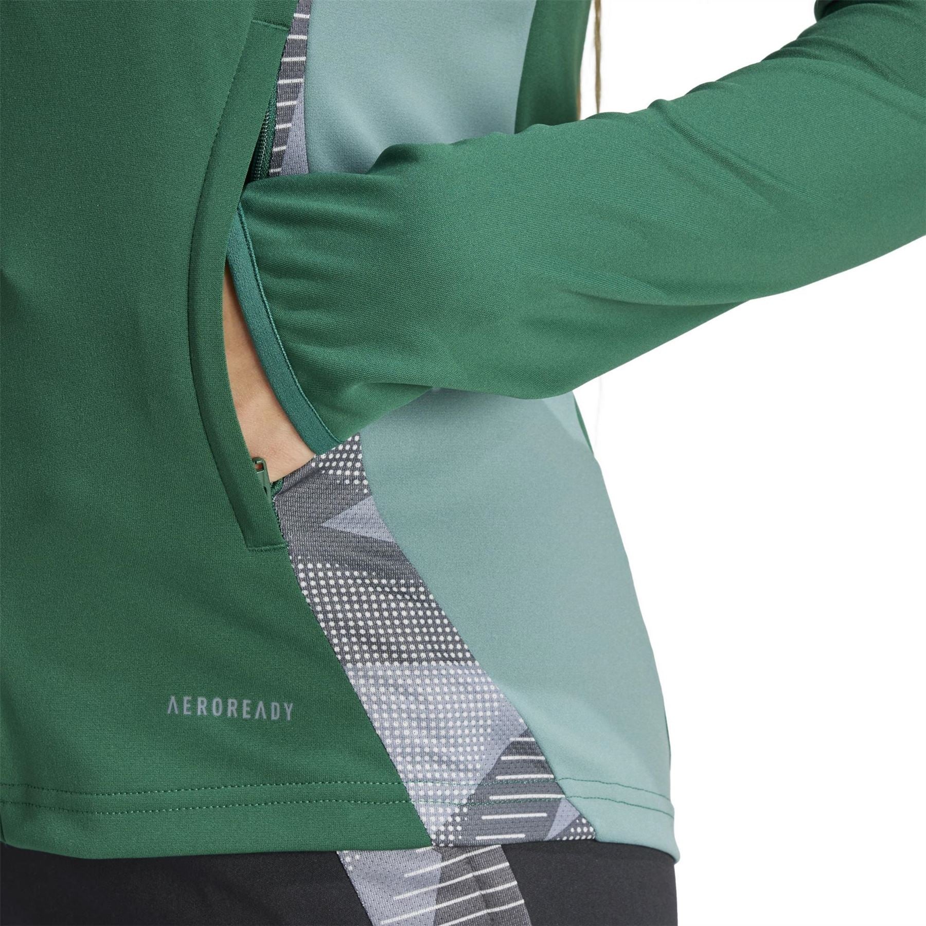 adidas Funnel Neck Raglan Sleeve Slim Fit Athletic Top