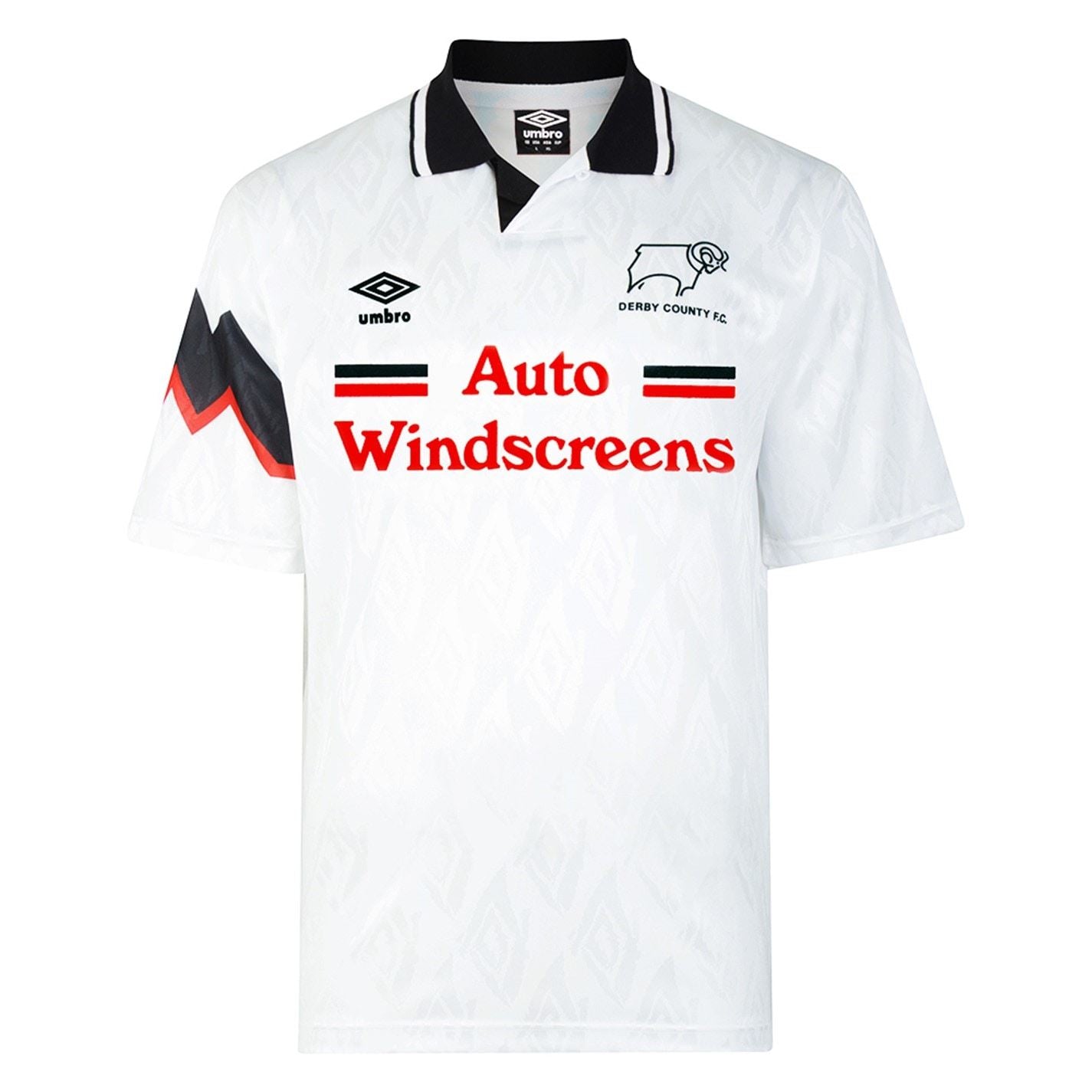 Score Draw Derby County 1992 Retro Home Shirt Adults