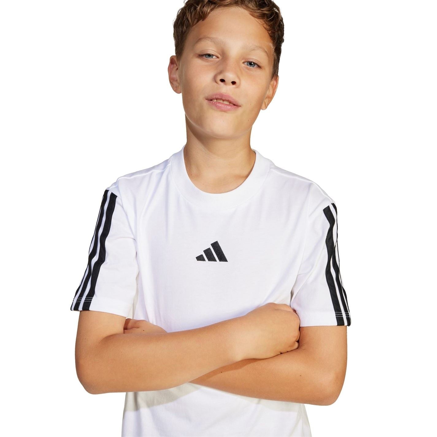adidas 3 Stripe Essentials T-Shirt Junior