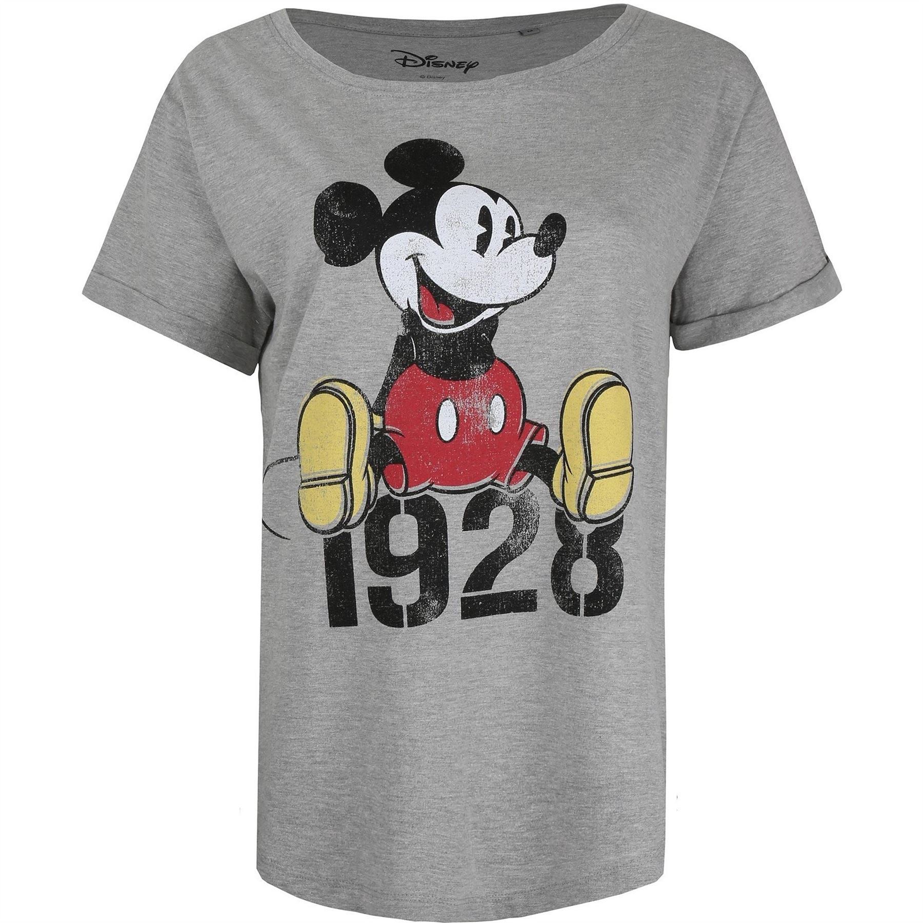 Disney Mickey Mouse Graphic Rolled Cuff T-Shirt