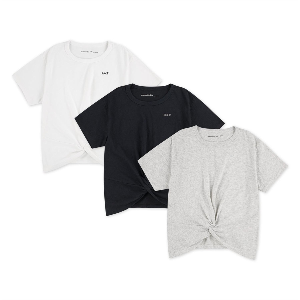 Abercrombie and Fitch 3 Pack Crew Neck Short Sleeve T-Shirt
