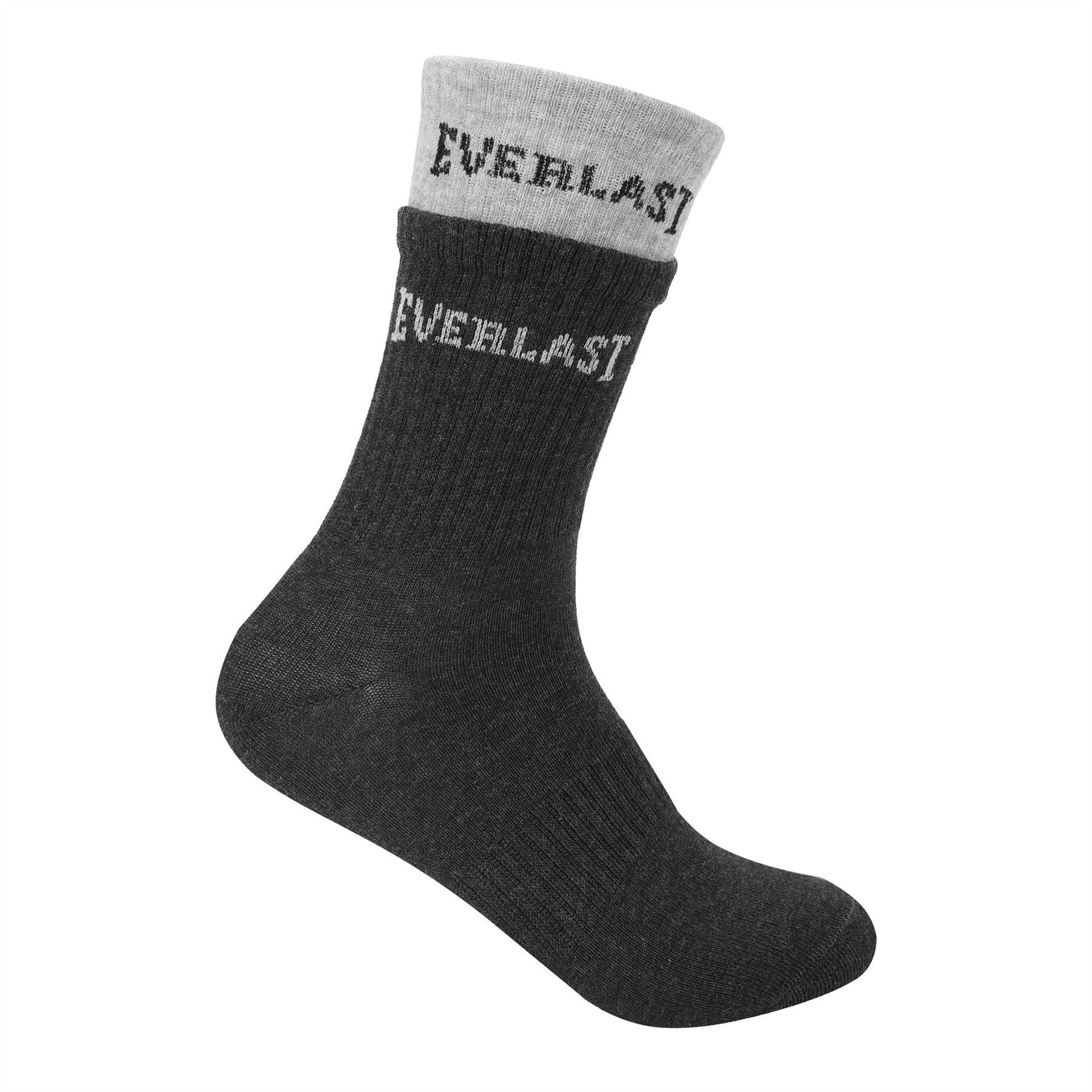 Everlast 2 Pack Rib Lettering Crew Socks