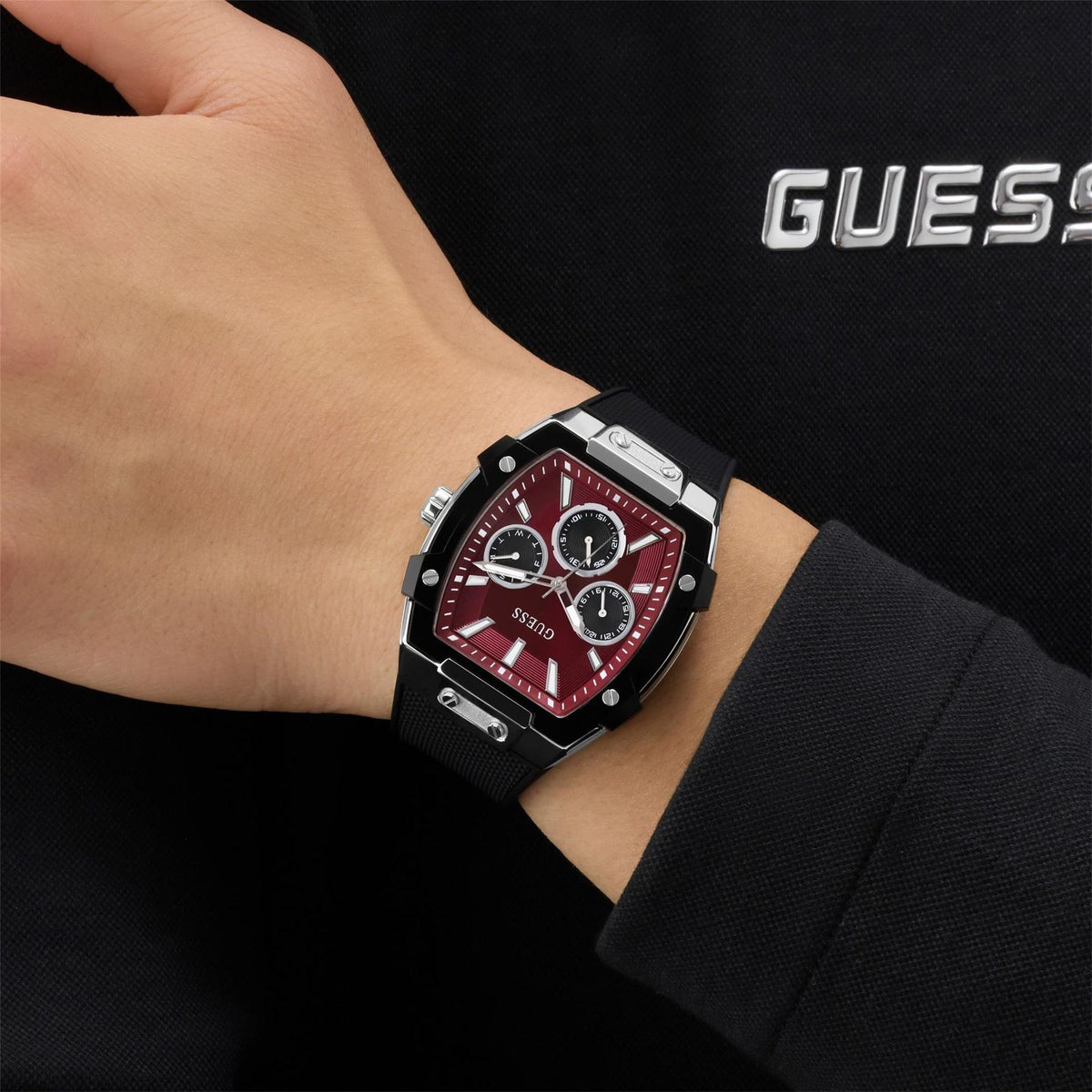 Guess Phoenix Tonneau Stainless Steel Analogue Quartz Watch