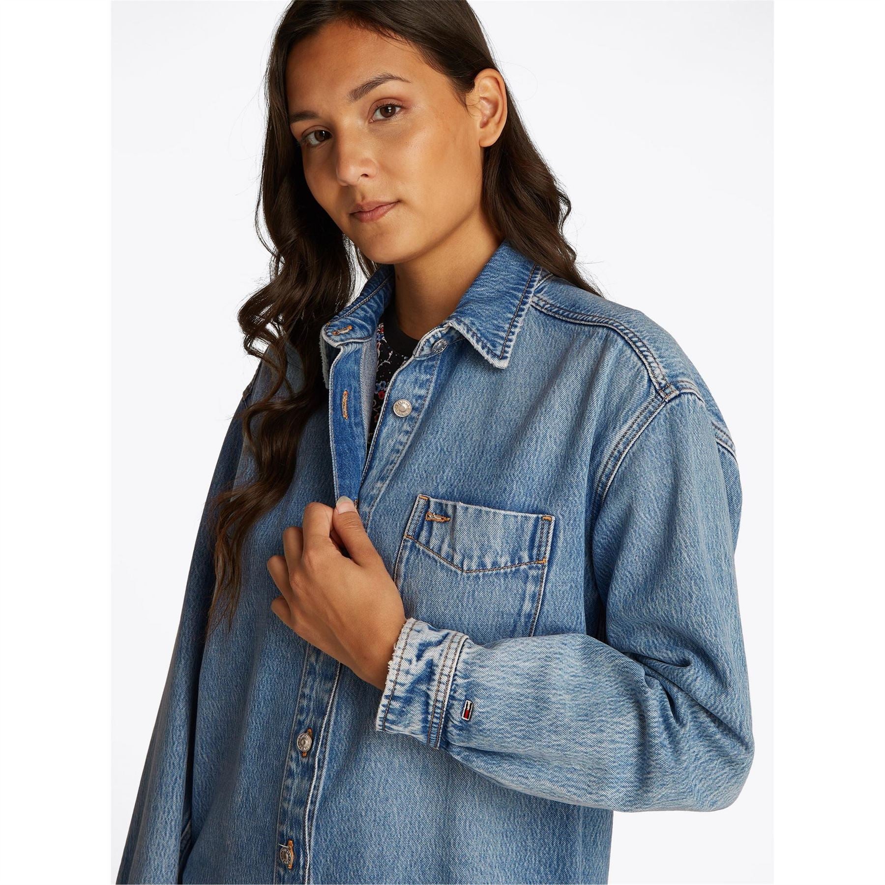 Tommy Jeans Denim Long Sleeve Relaxed Fit Shirt