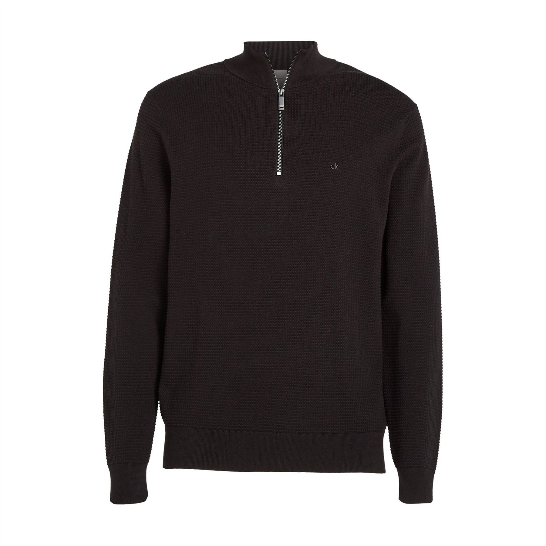 Calvin Klein Texture Zip Neck Regular Fit Sweater