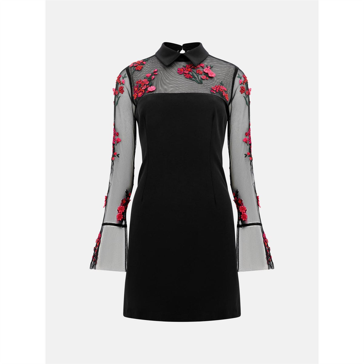French Connection Collared Neck Mini A-Line Dress