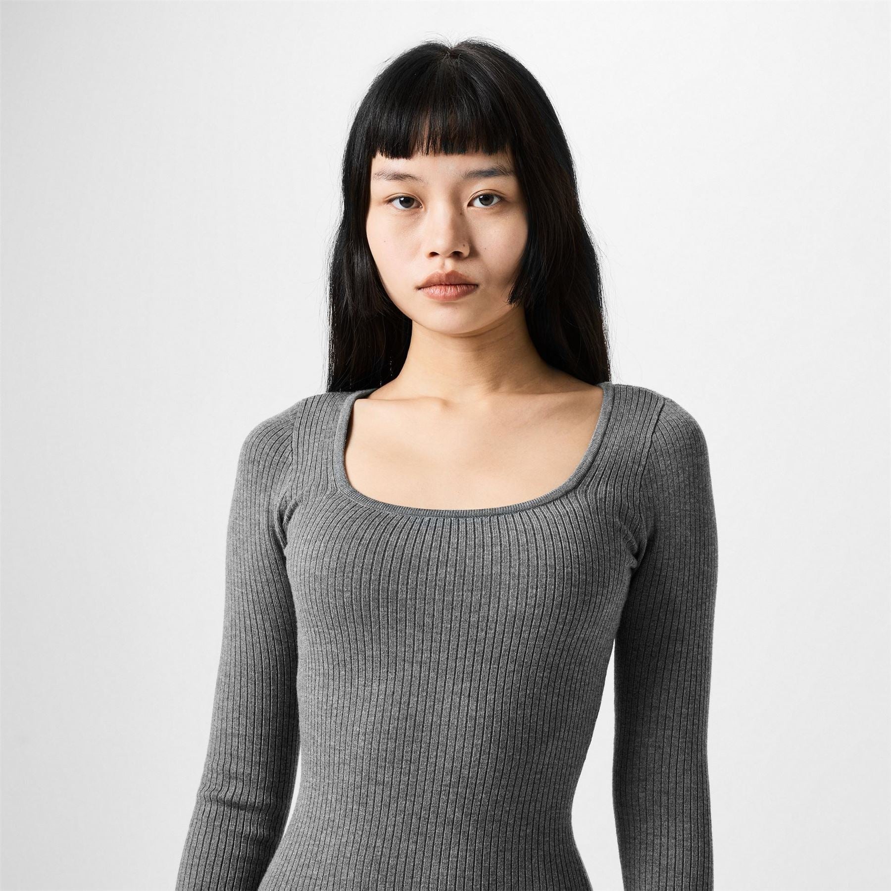 Jack Wills Jw Square Neck Maxi Knitted Jumper Dress