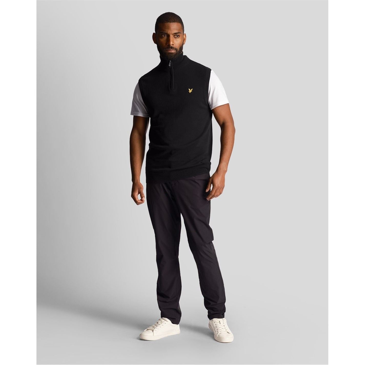 Lyle and Scott Knitted Mock Neck Regular Fit Vest