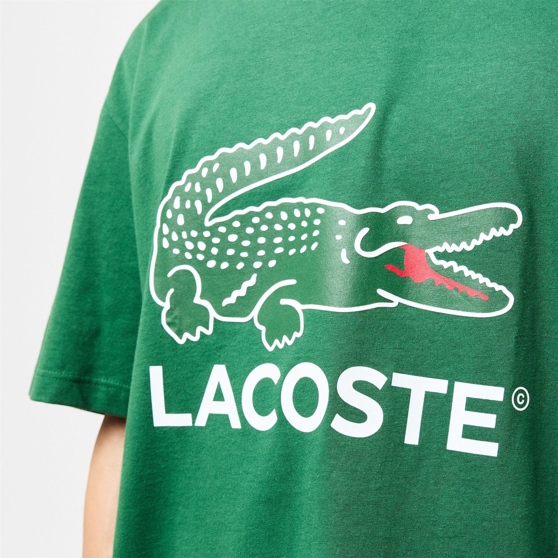 Lacoste Crocodile Print Regular Fit Crew Neck T-Shirt