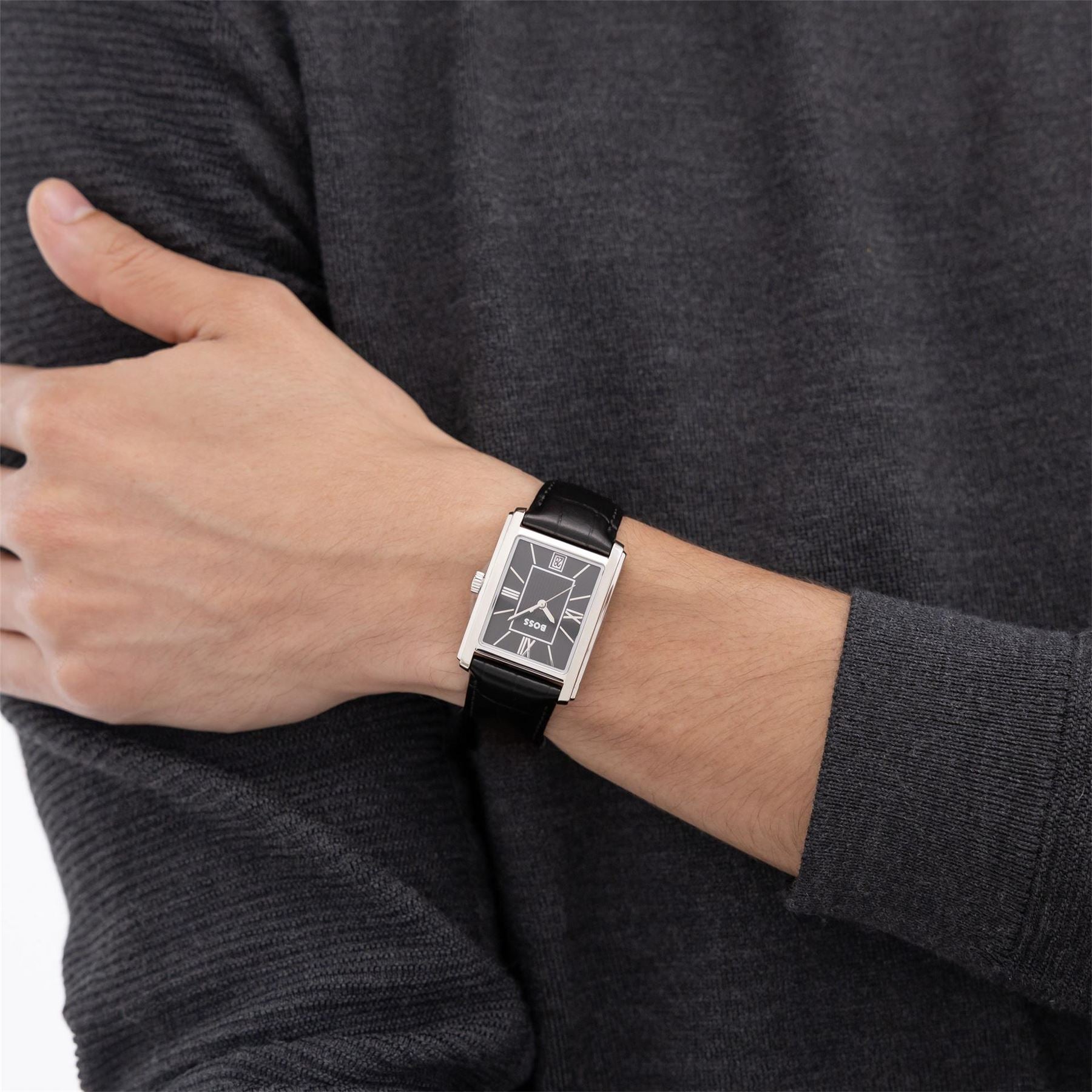 Boss Principle Dress Watch With Leather Strap