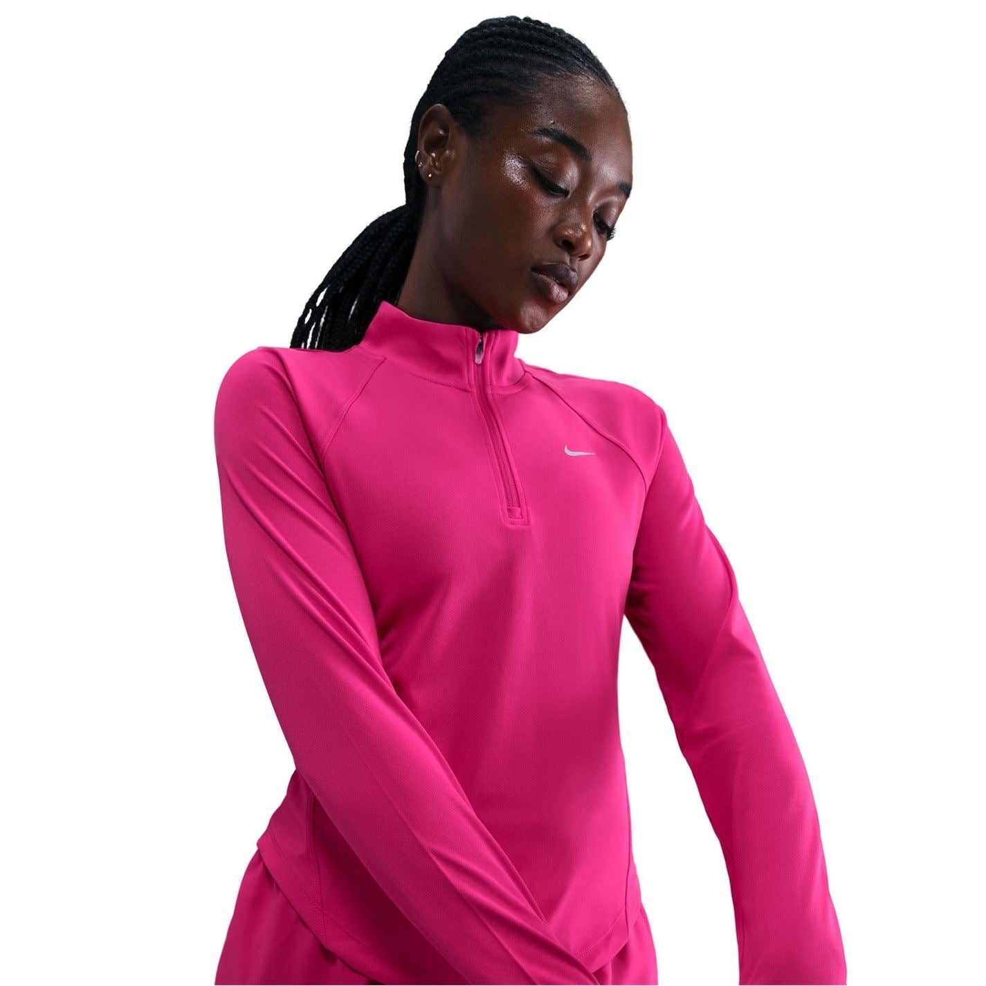 Nike Womens Pacer Long Sleeve 1 2 Zip Running Top