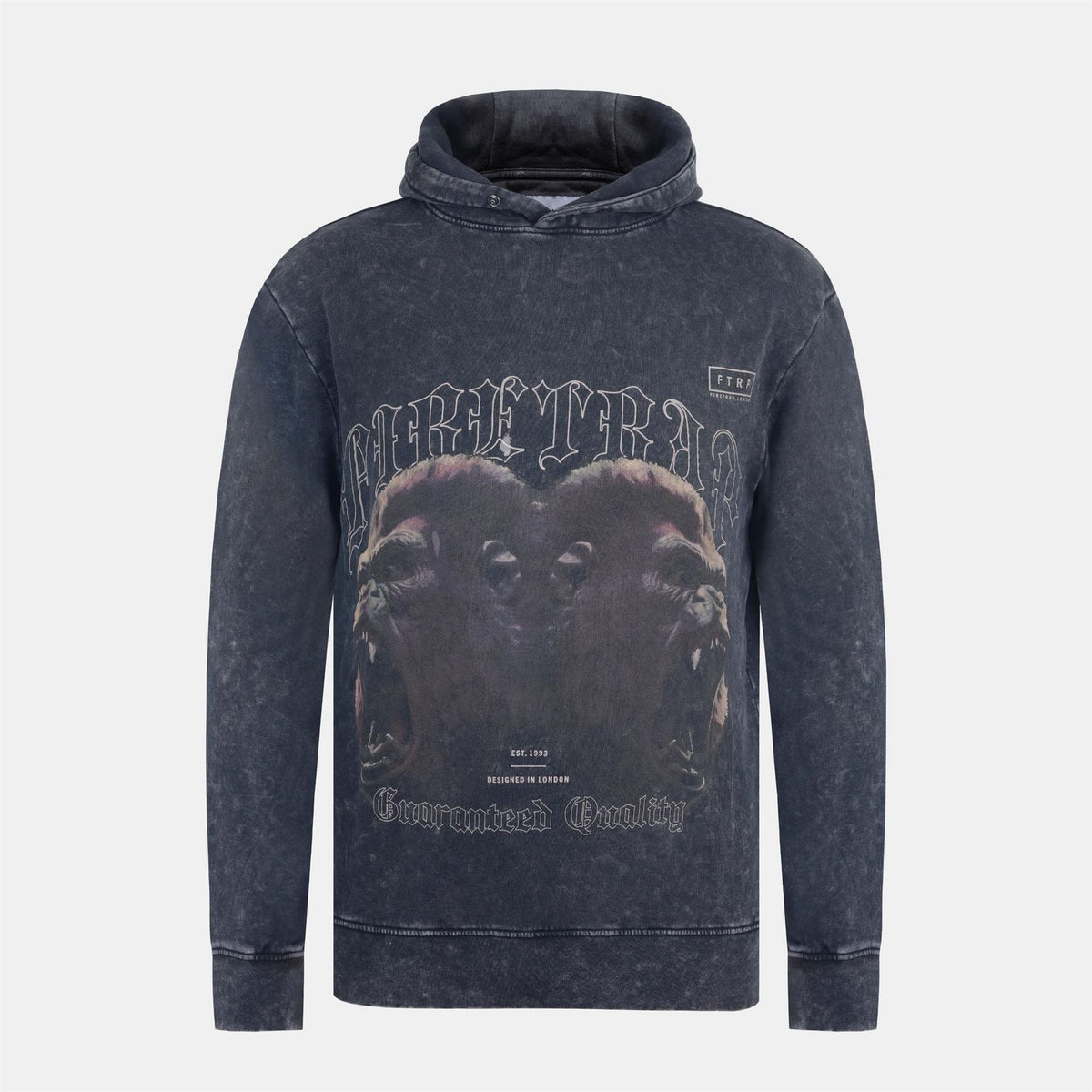 Firetrap Graphic Hooded Neck Long Sleeve Sweatshirt