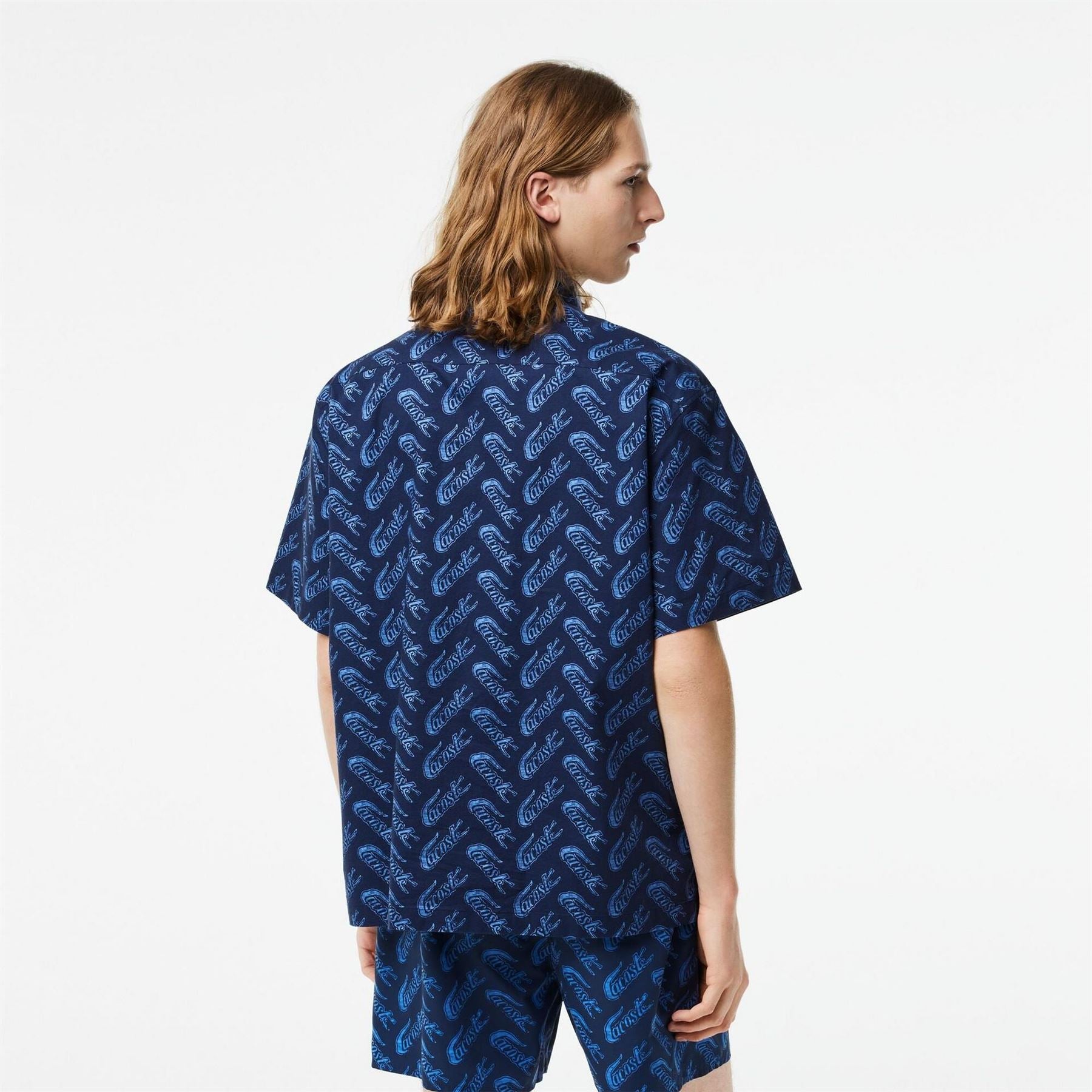 Lacoste Vintage Short Sleeve Patterned Shirt