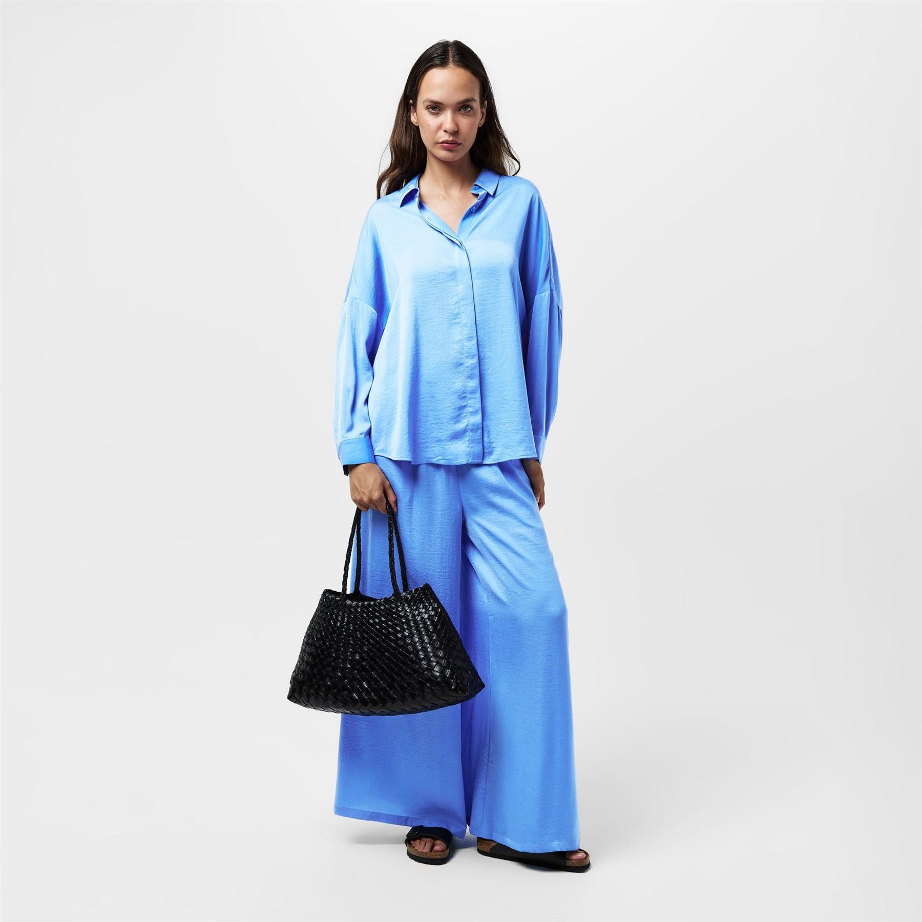 French Connection Damasco Solid Patterned Wide Leg Culottes