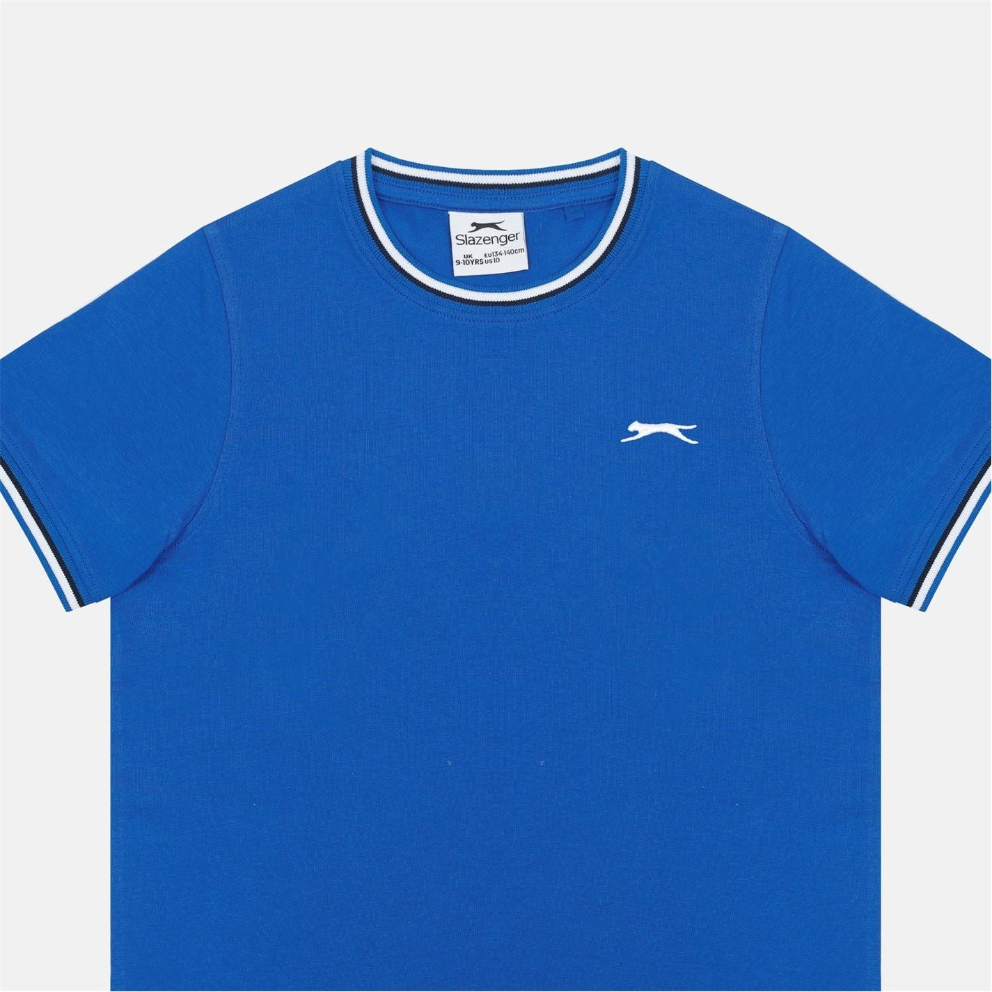 Slazenger Crew Neck Ribbed Collar Short Sleeve T-Shirt