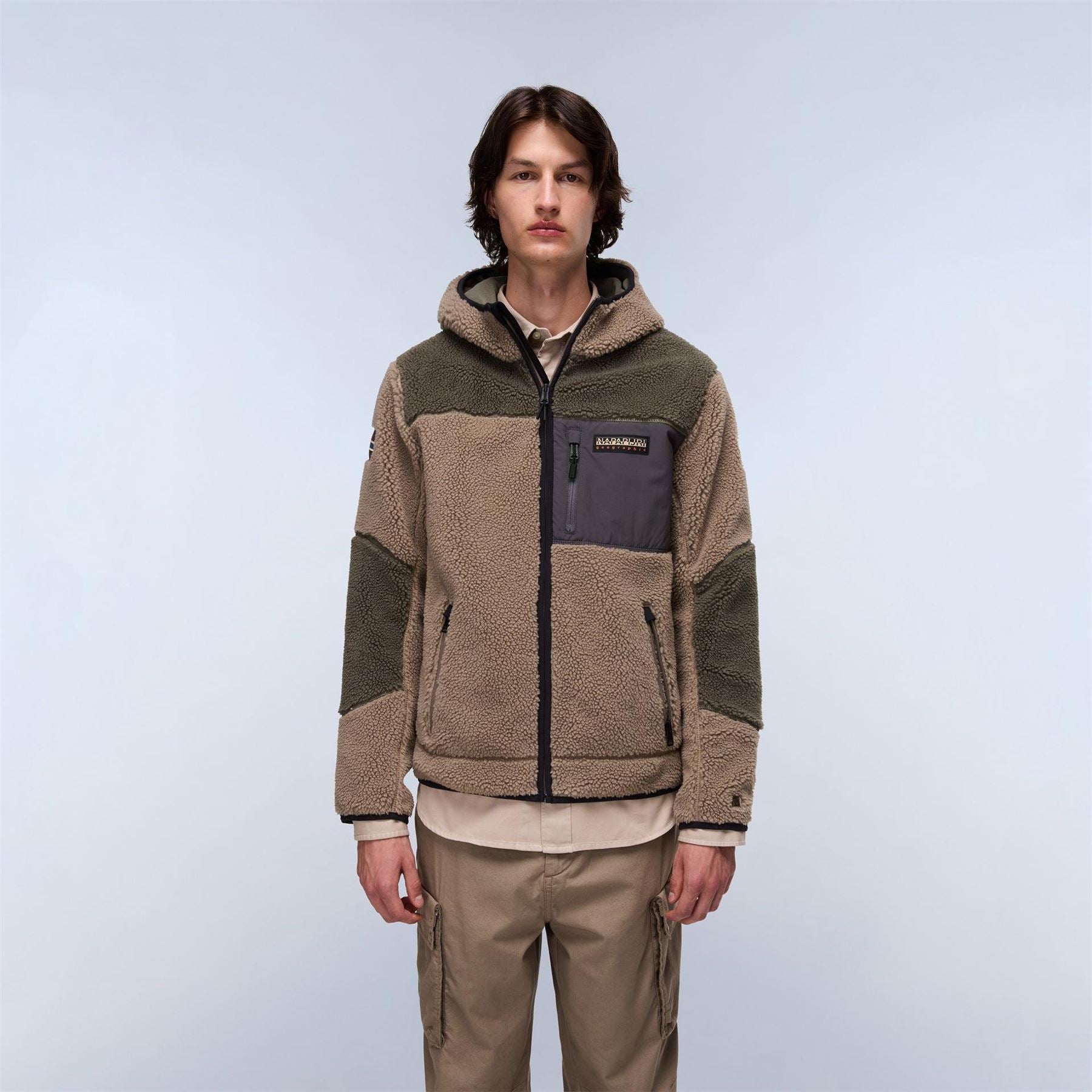 Napapijri Mens Yupik Full Zip Fleece Hoodie