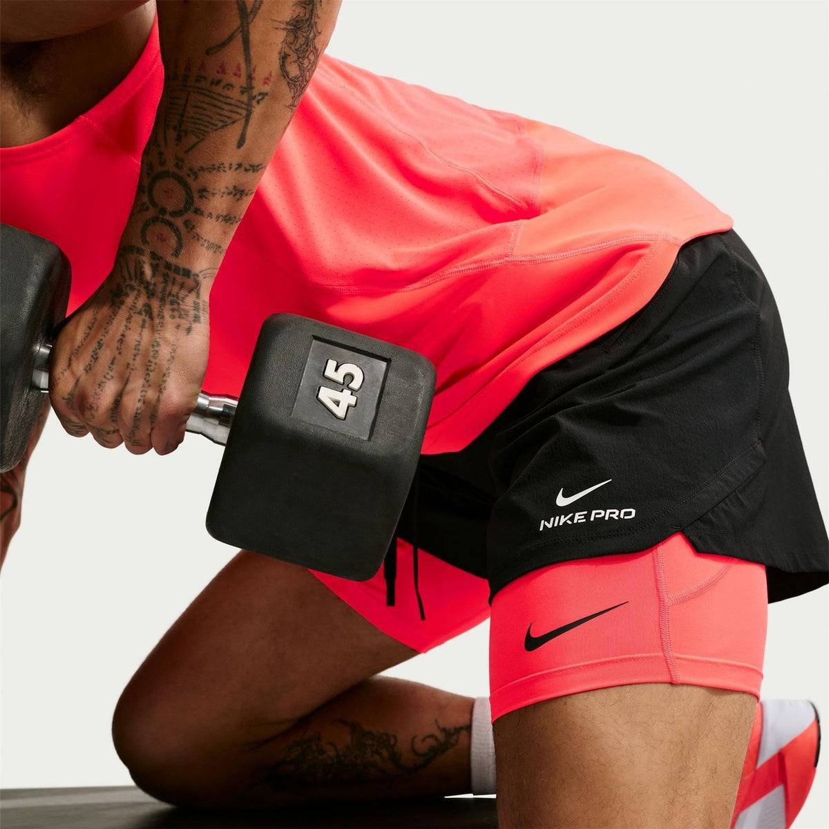 Nike Pro Long Dri Fit Compression Gym Shorts