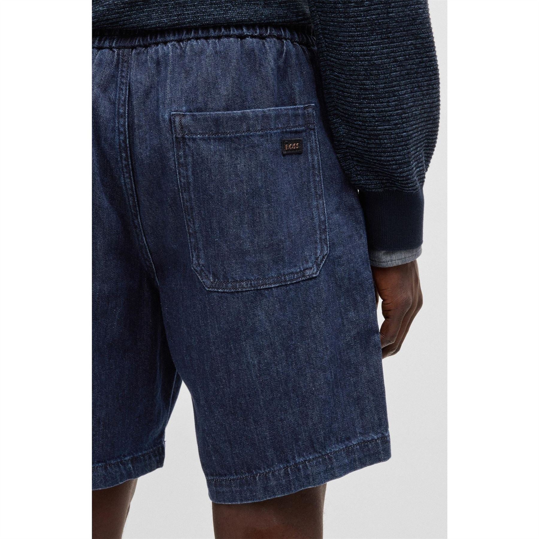 Boss Denim Bermuda Shorts with Metal Drawcord