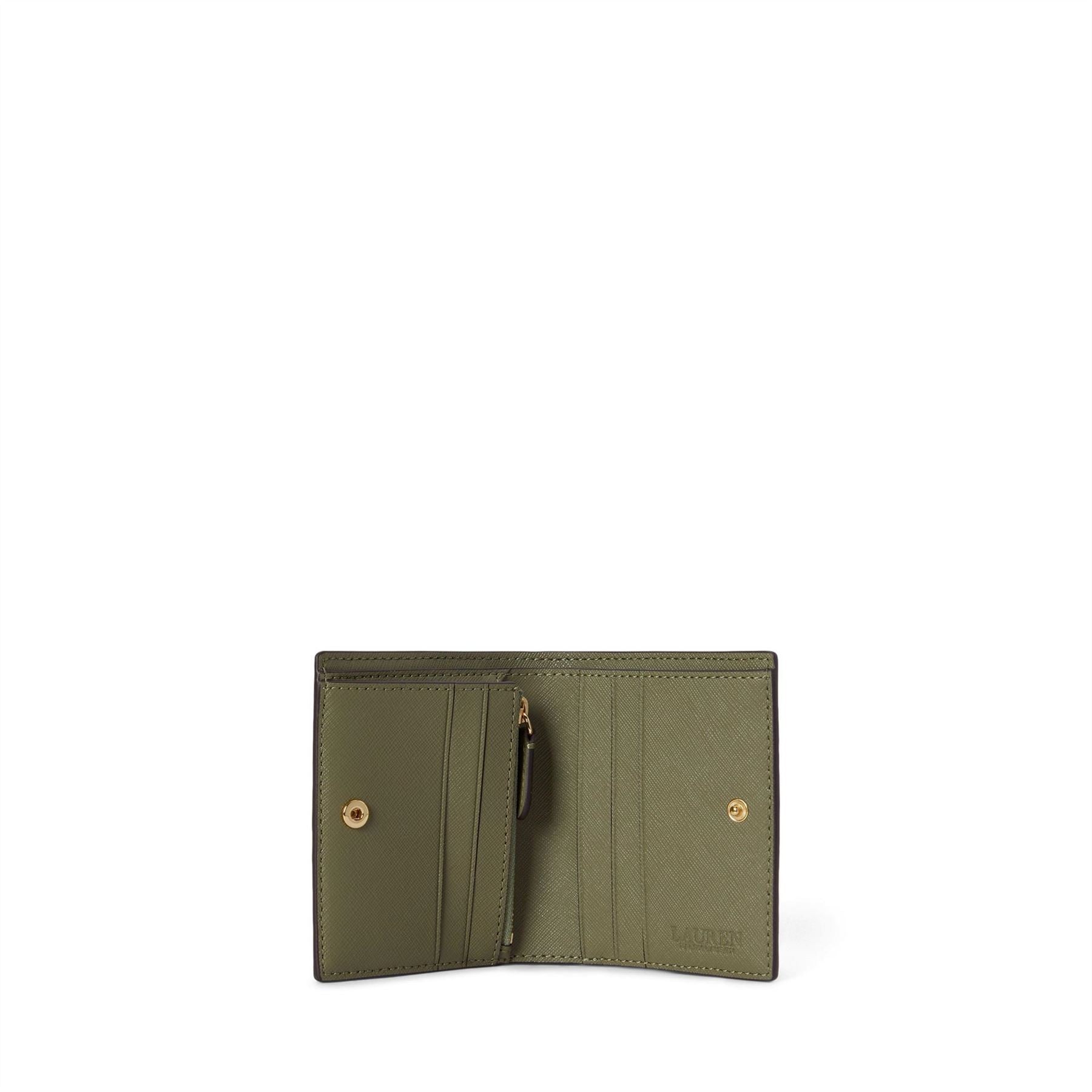 Lauren by Ralph Lauren Real Leather Compact Trifold Wallet