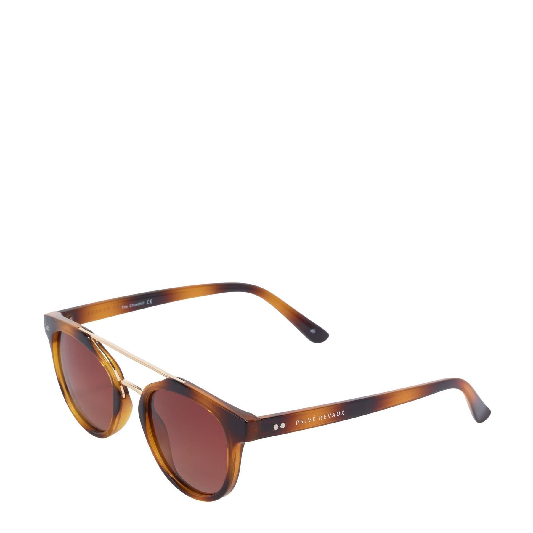 Prive Revaux R The Churchill Round Double Bridge Sunglasses