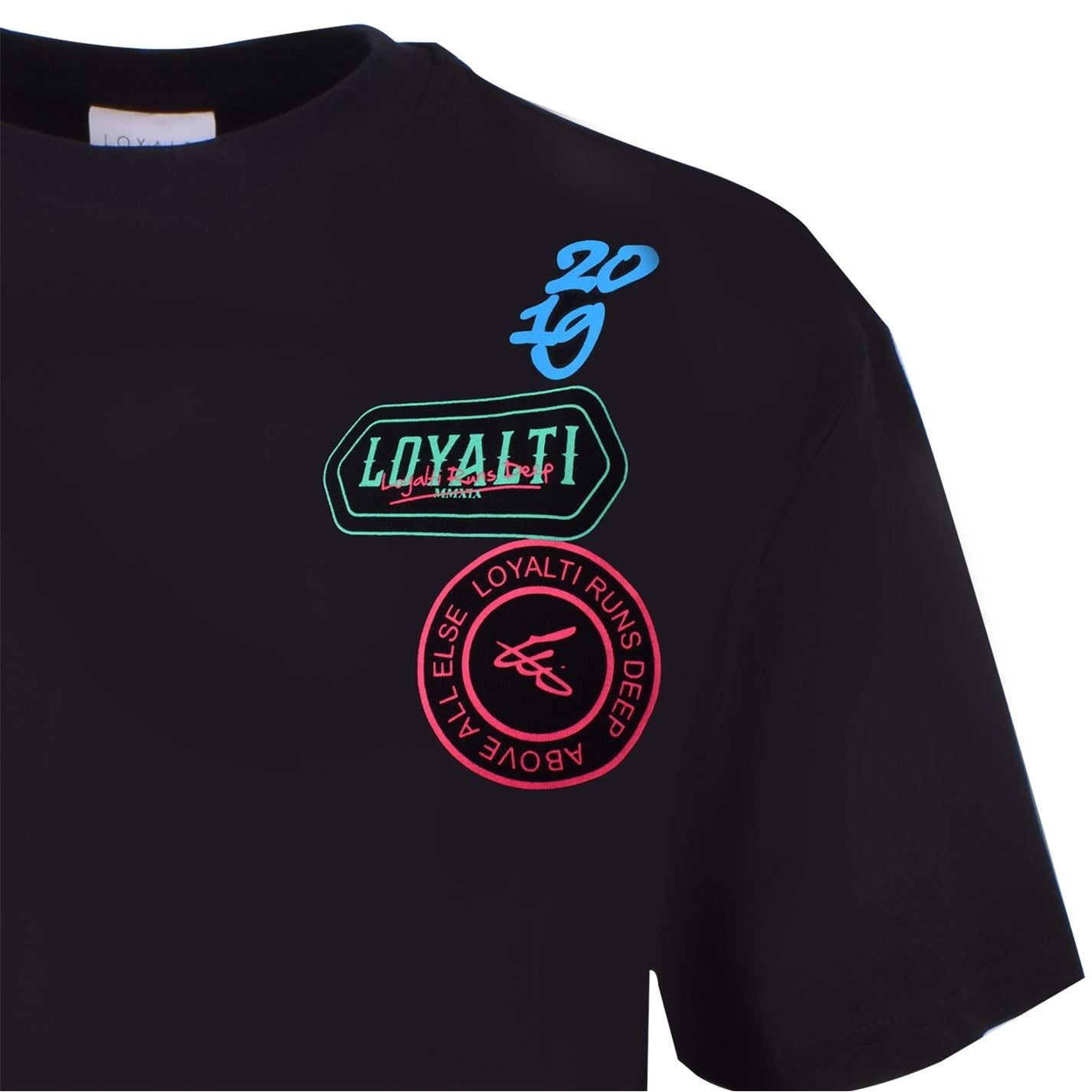 Loyalti Neon Badge Crew Neck Regular Fit T-Shirt