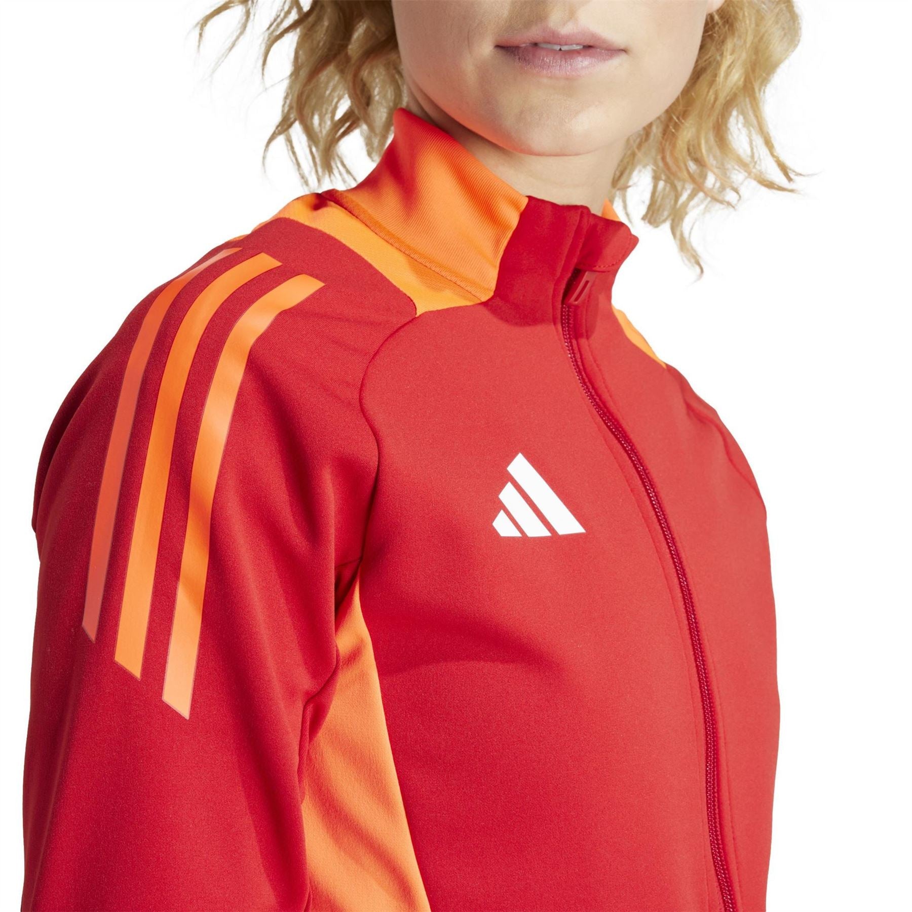 adidas Funnel Neck Raglan Sleeve Slim Fit Athletic Top