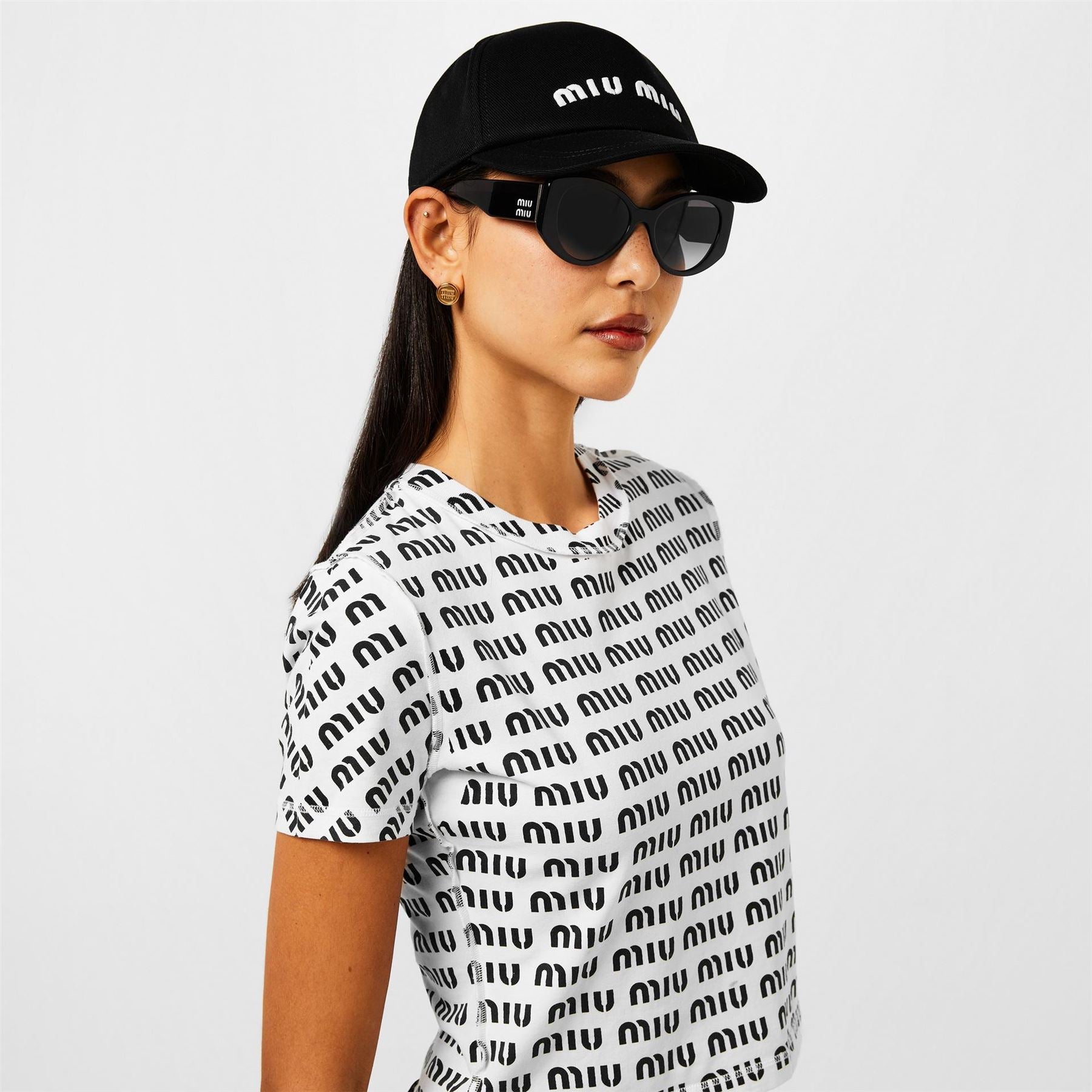 Miu Miu Cat Eye Hexagon Sunglasses