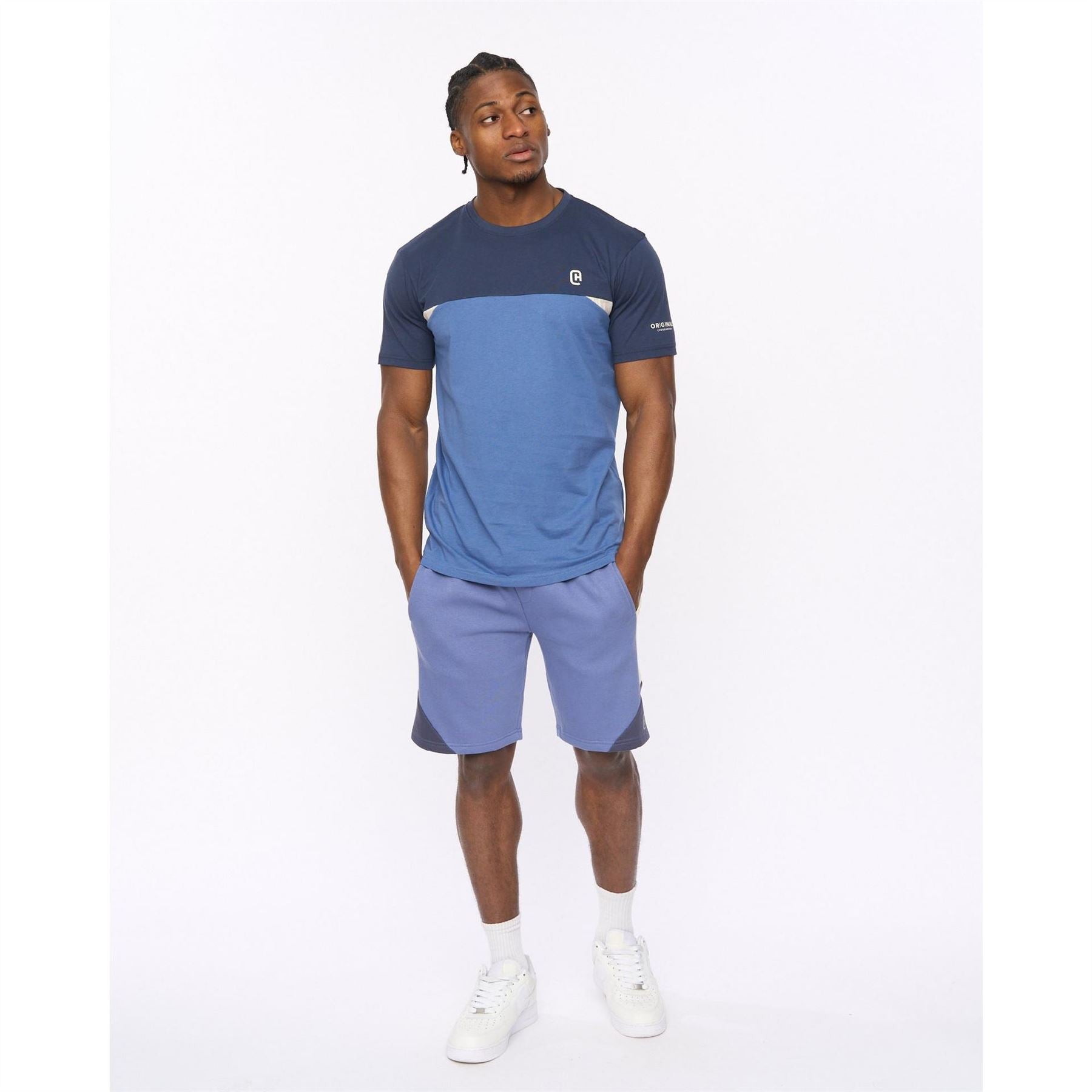 Crosshatch Castlebay Bold Logo Crew Neck Short Sleeve T-Shirt