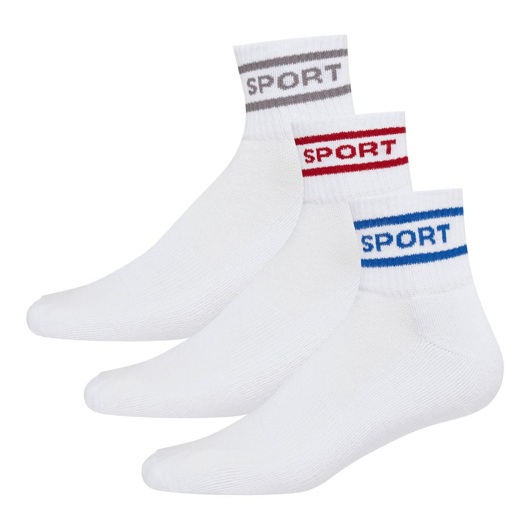 DKNY 3 Pack Sports Socks Apollo