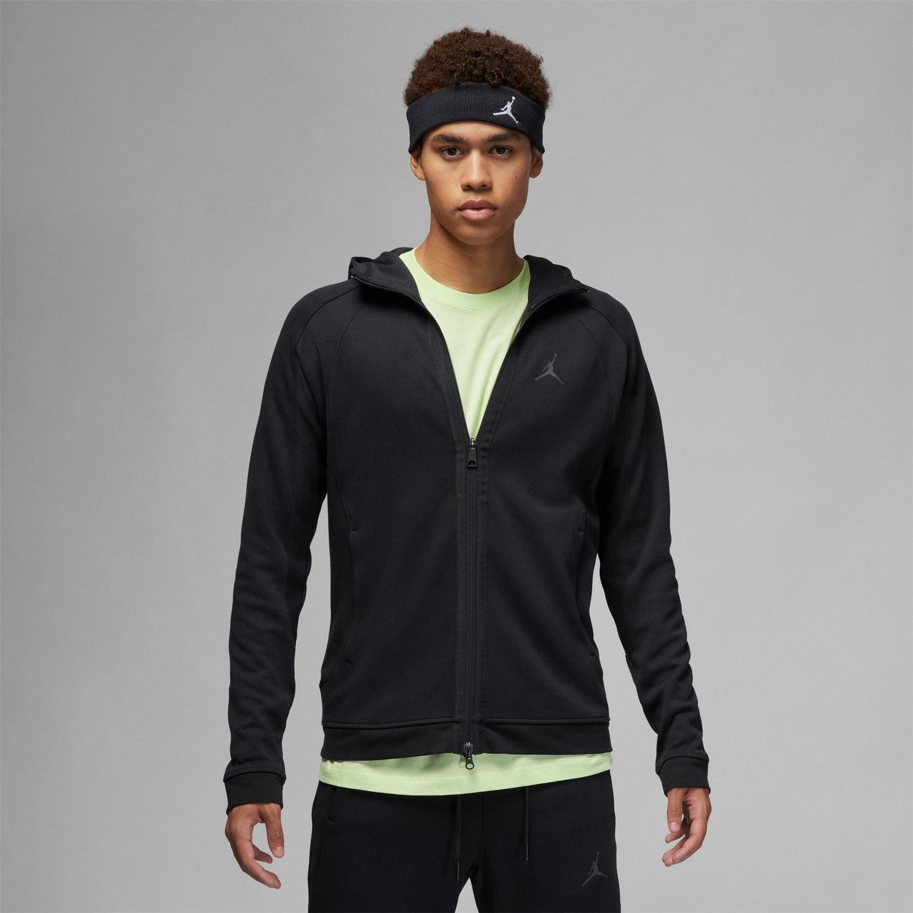 Air Jordan Mens Jordan Dri Fit Sport Air Fleece Full Zip Hoodie