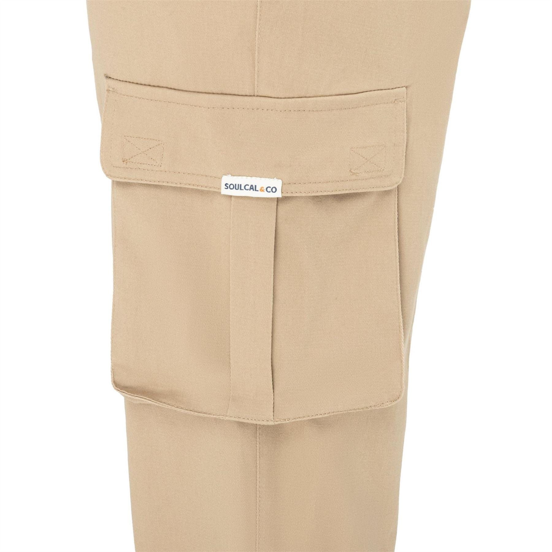 SoulCal Solid Patterned Straight Cargo Pants