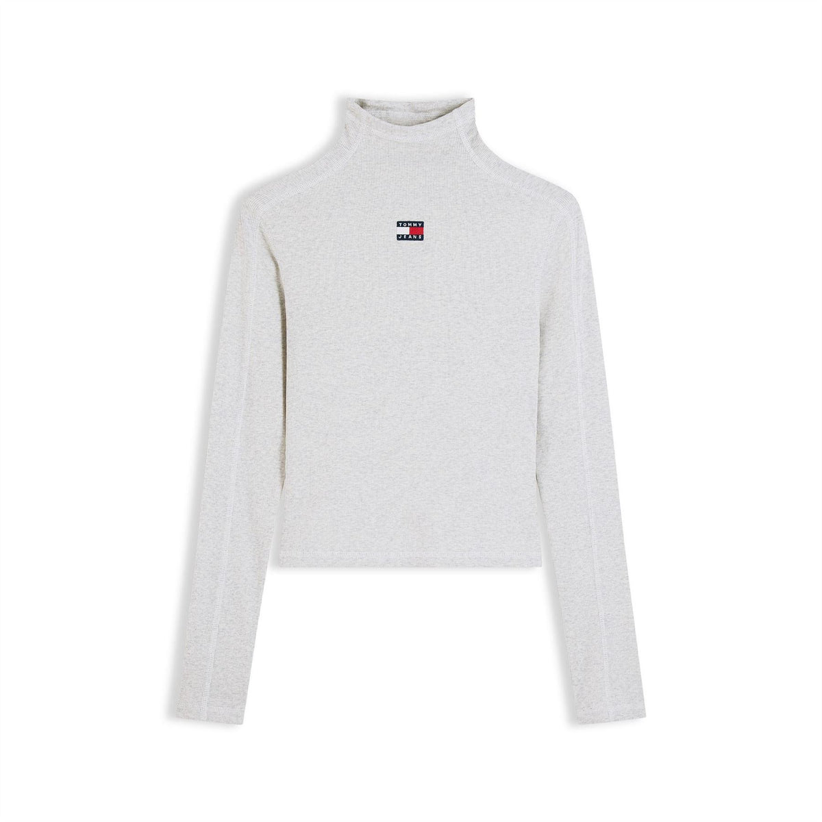 Tommy Jeans Badge Cotton Roll Neck Long Sleeve T-Shirt